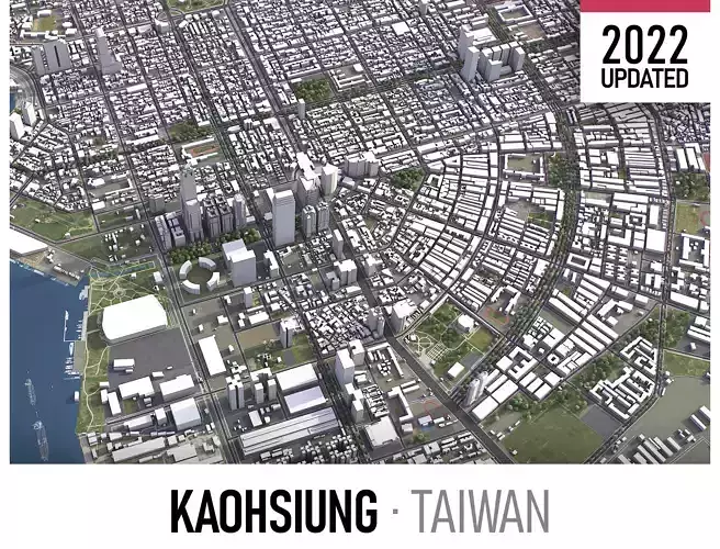 Kaohsiung Low-poly 3D model