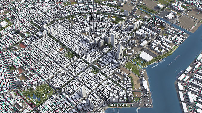 Kaohsiung - 3D City Model Low-poly 3D model 5