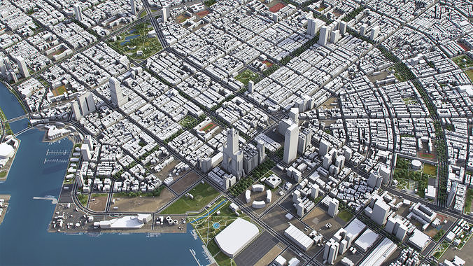 Kaohsiung - 3D City Model Low-poly 3D model 4