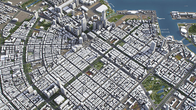 Kaohsiung - 3D City Model Low-poly 3D model 6