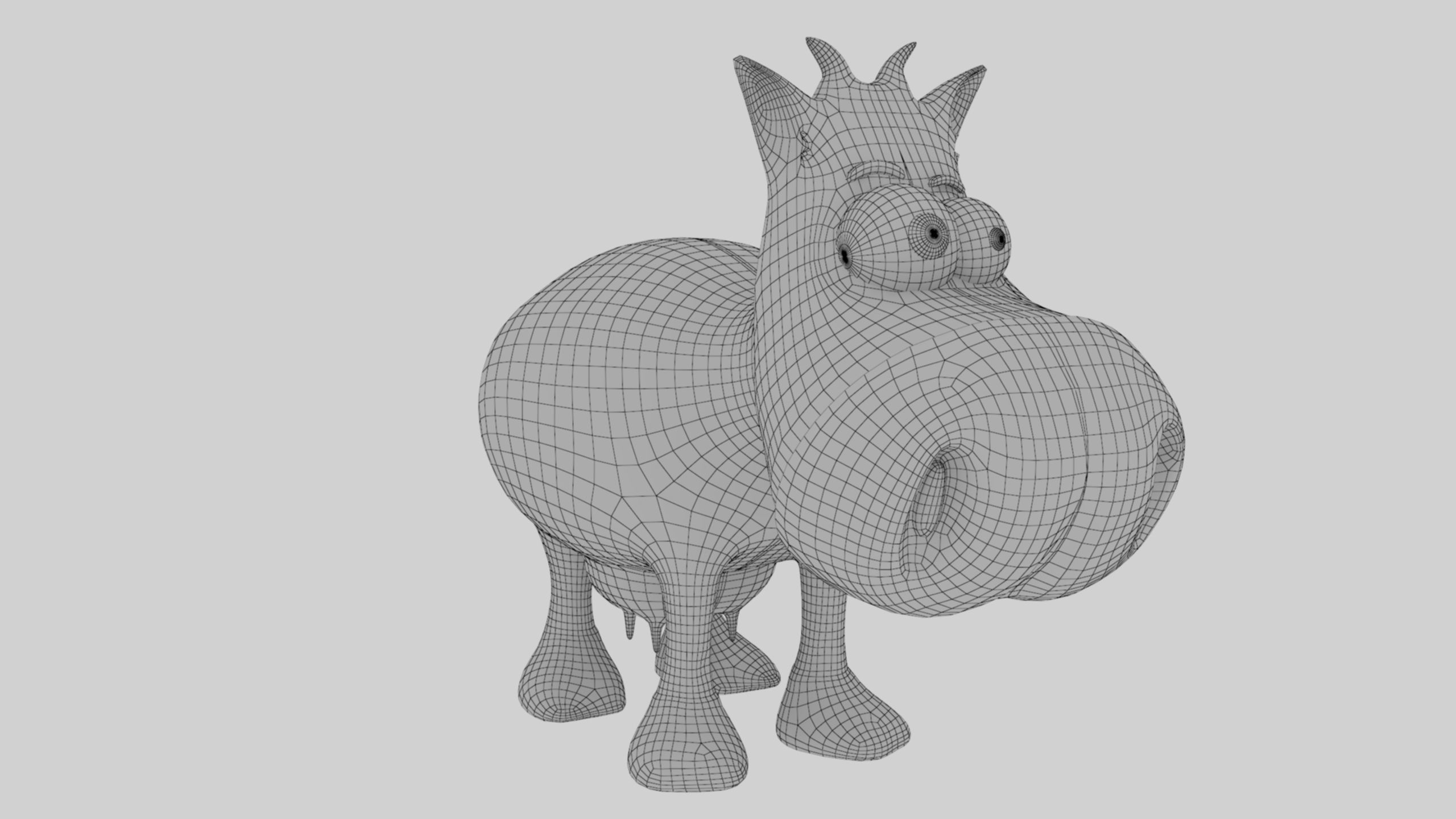 Animal Cartoon Cow - Low Poly Comic Unwapped 4K Low-poly 3D model_40