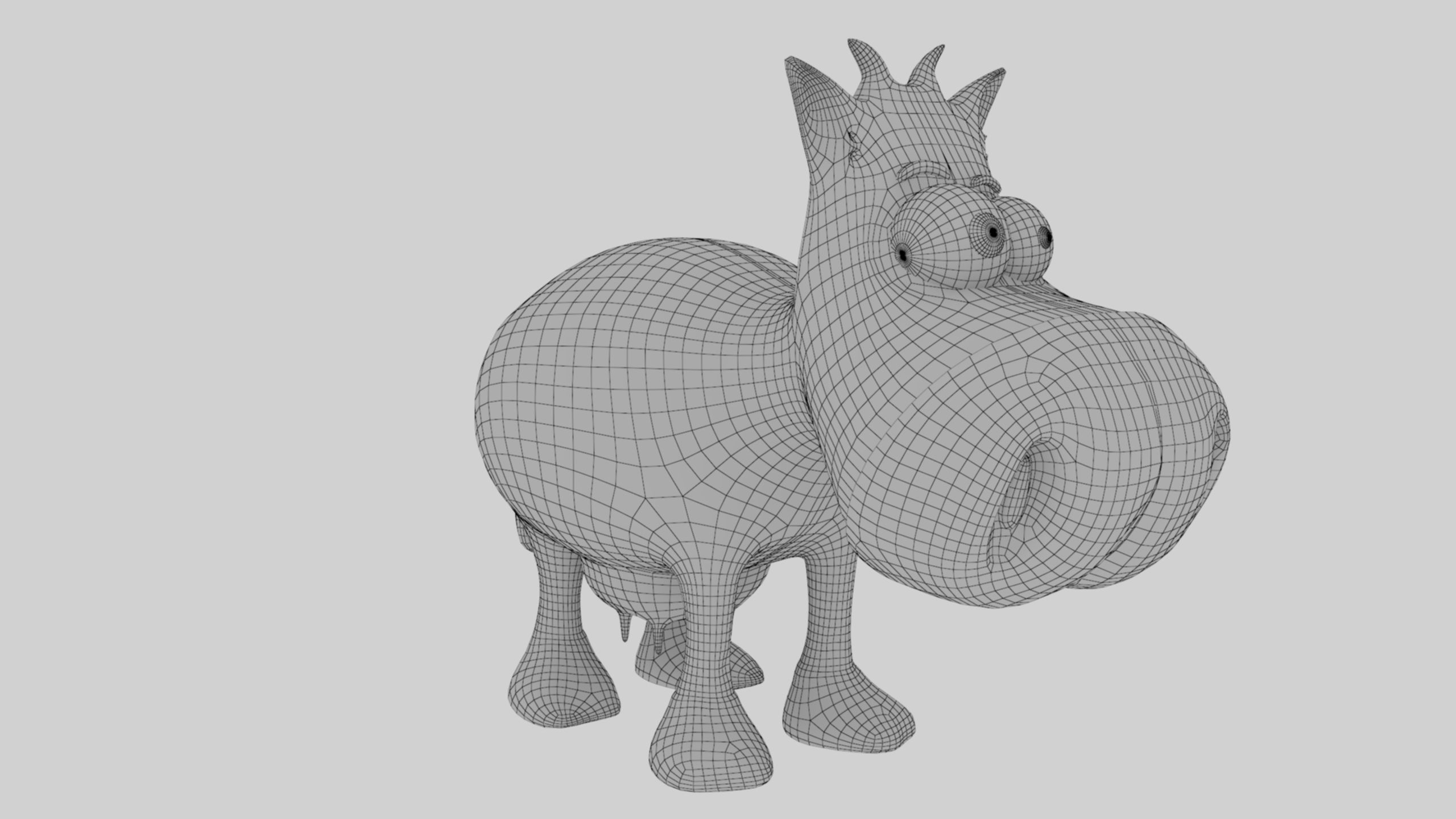 Animal Cartoon Cow - Low Poly Comic Unwapped 4K Low-poly 3D model_53