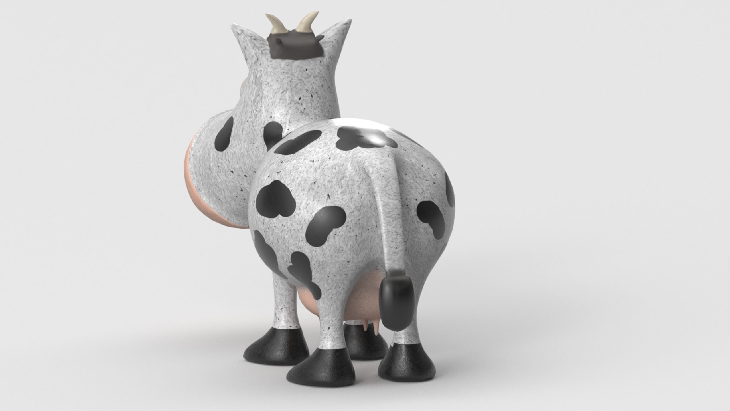 Animal Cartoon Cow - Low Poly Comic Unwapped 4K Low-poly 3D model_30