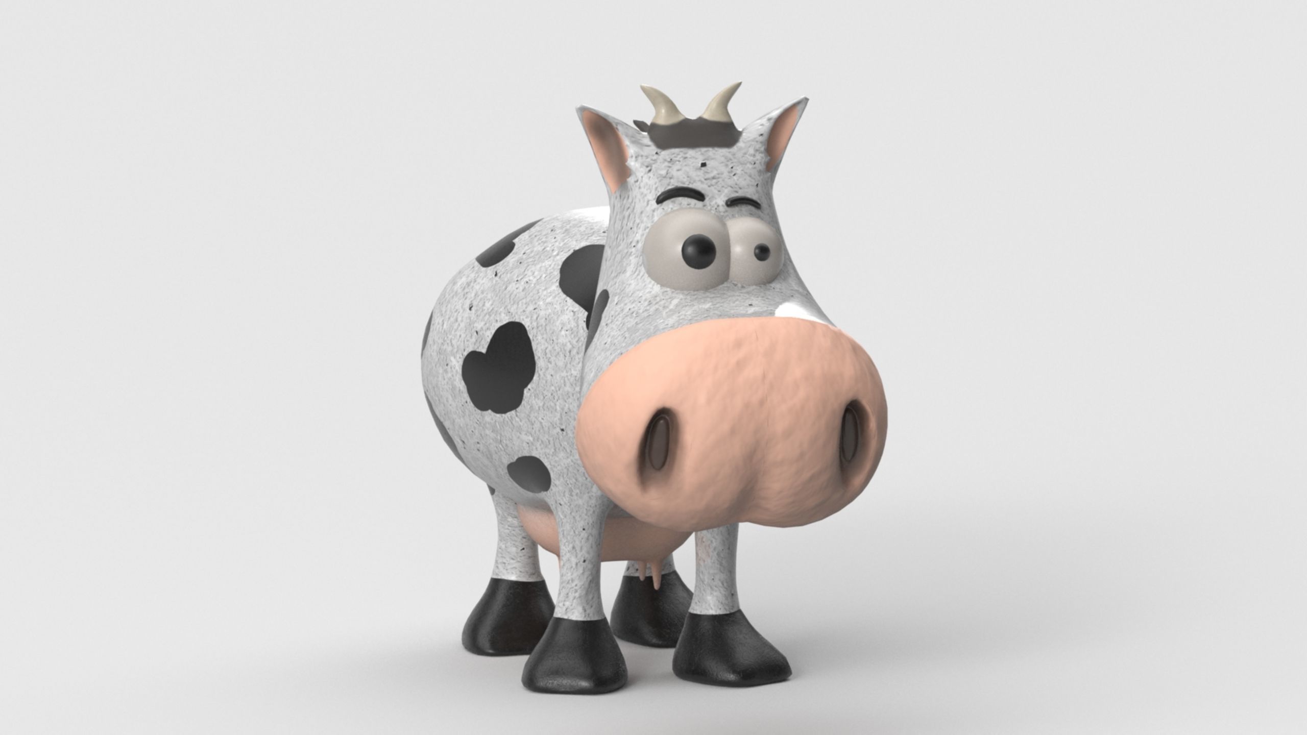 Animal Cartoon Cow - Low Poly Comic Unwapped 4K Low-poly 3D model_20