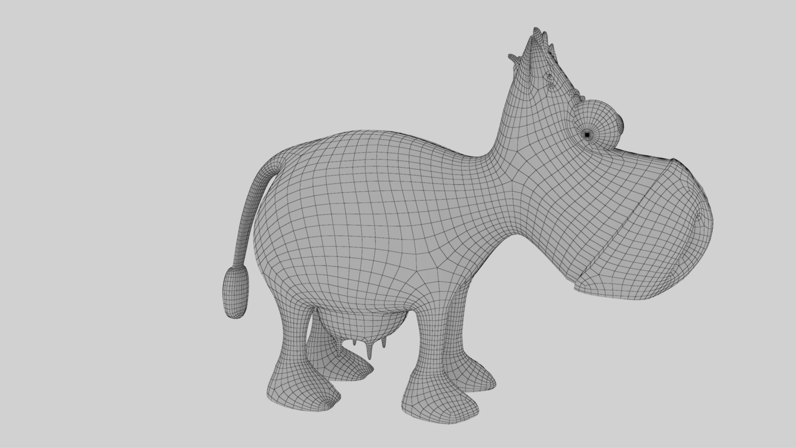 Animal Cartoon Cow - Low Poly Comic Unwapped 4K Low-poly 3D model_50