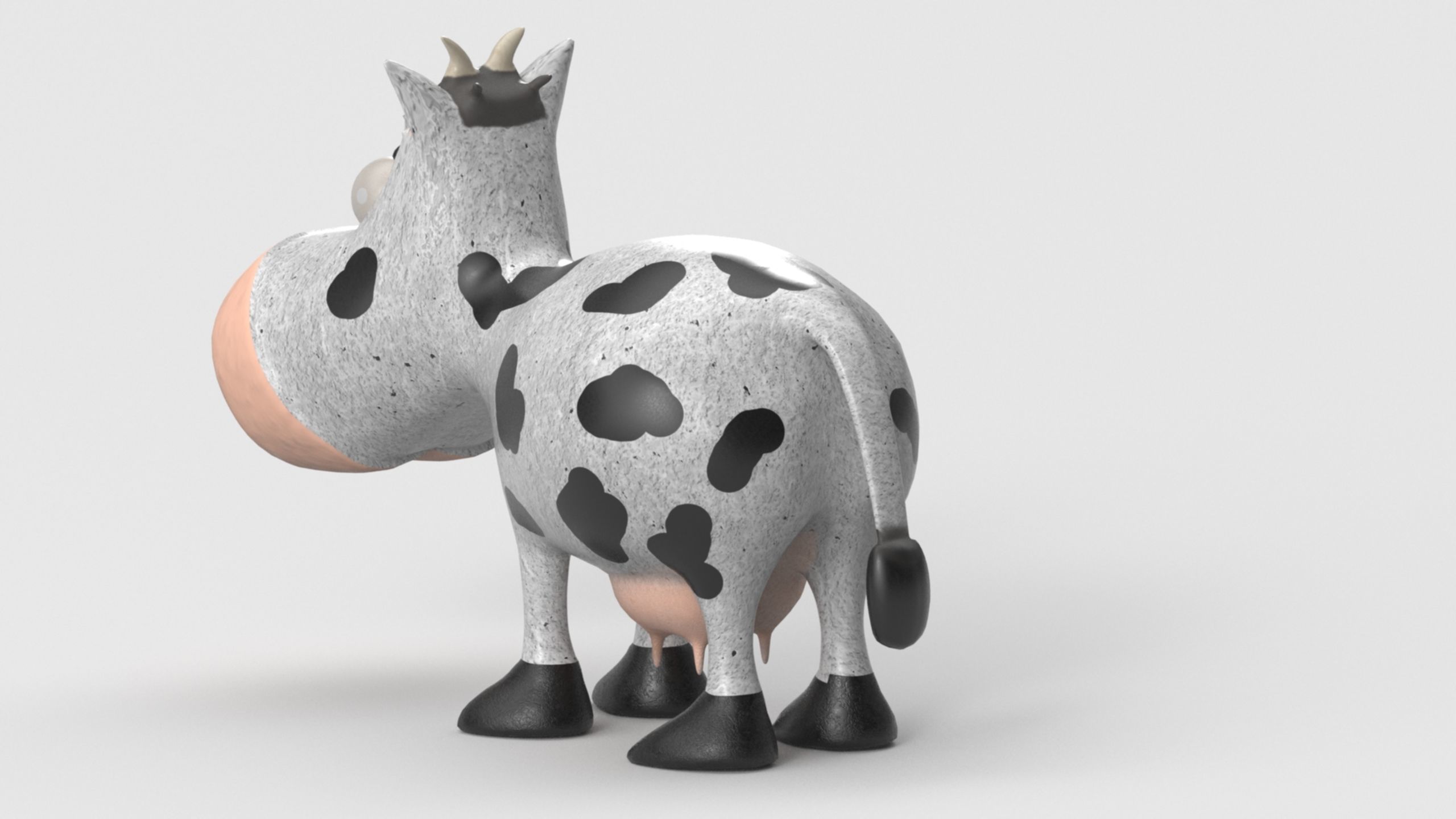 Animal Cartoon Cow - Low Poly Comic Unwapped 4K Low-poly 3D model_26