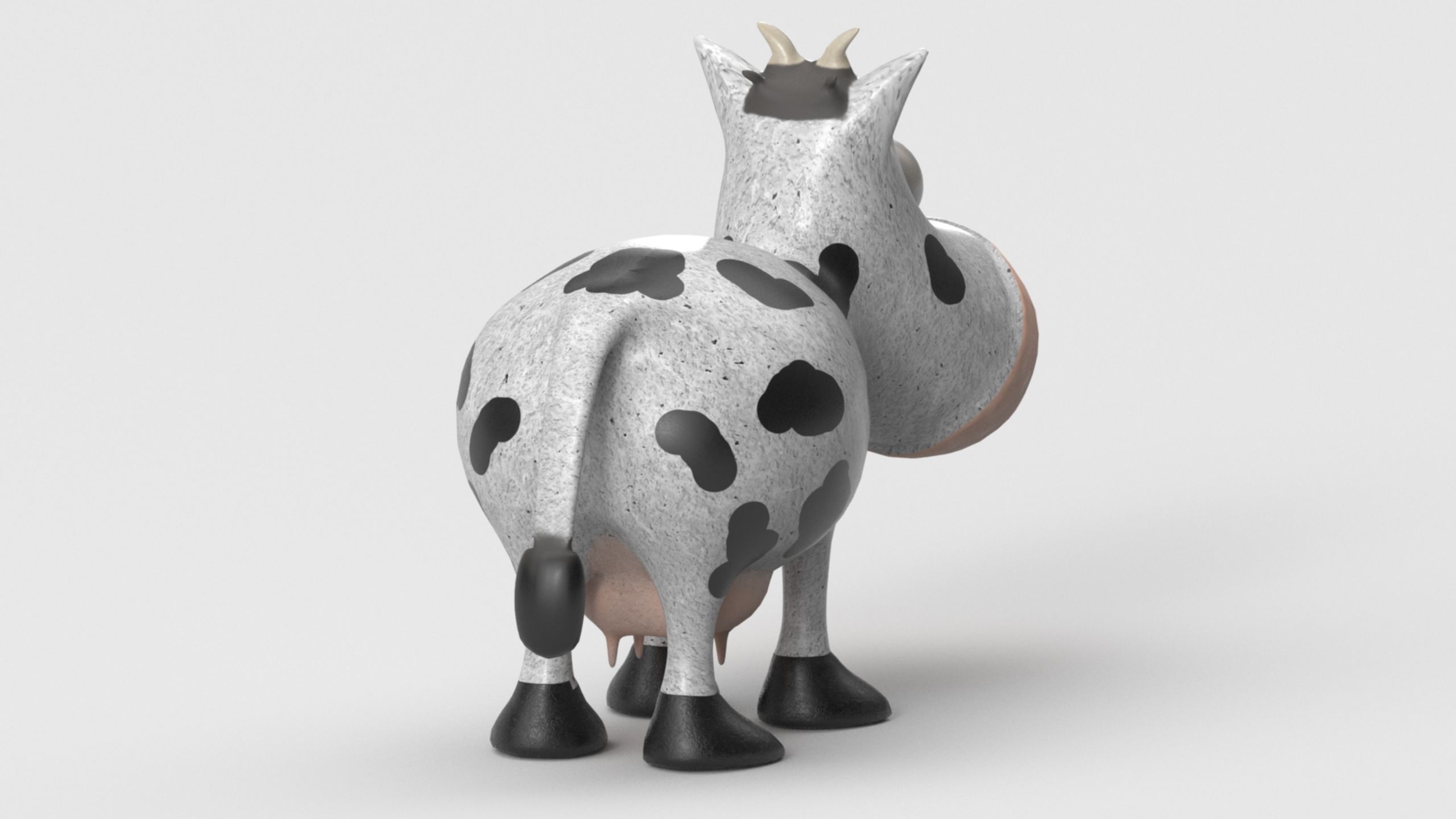 Animal Cartoon Cow - Low Poly Comic Unwapped 4K Low-poly 3D model_31