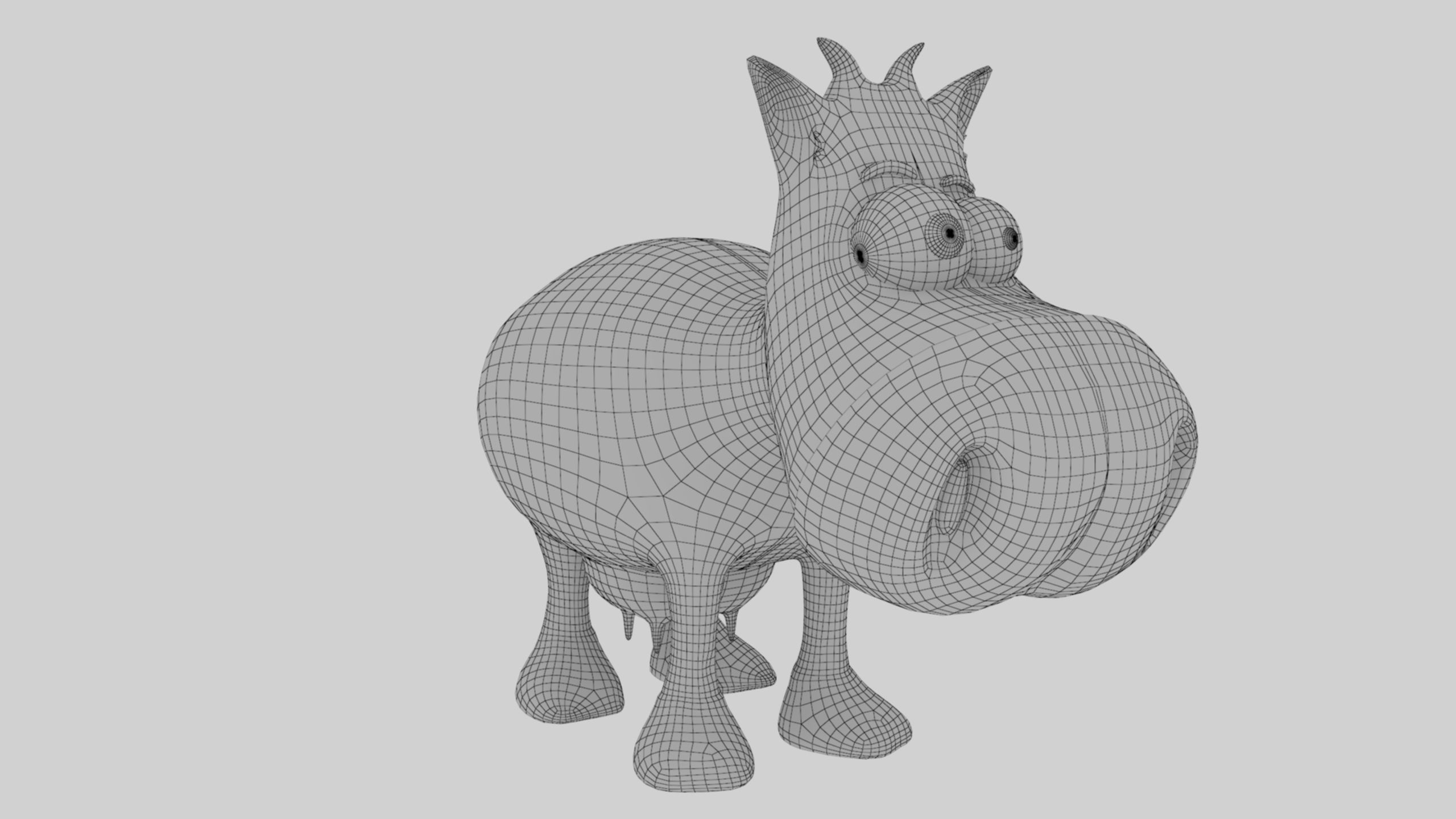 Animal Cartoon Cow - Low Poly Comic Unwapped 4K Low-poly 3D model_56