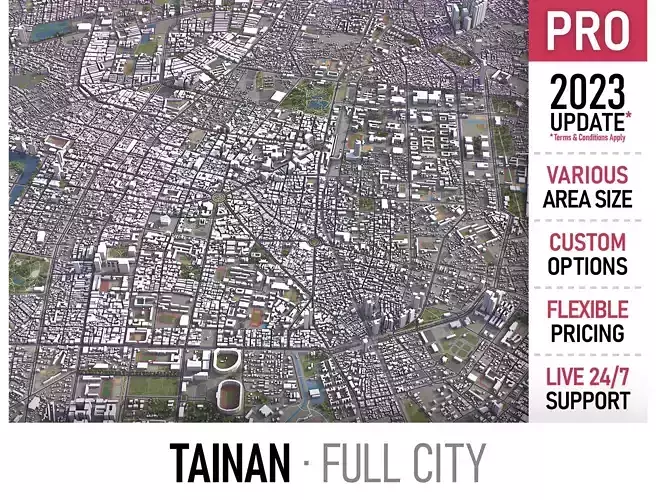 Tainan Low-poly 3D model