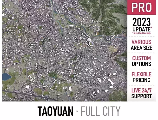 Taoyuan Low-poly 3D model