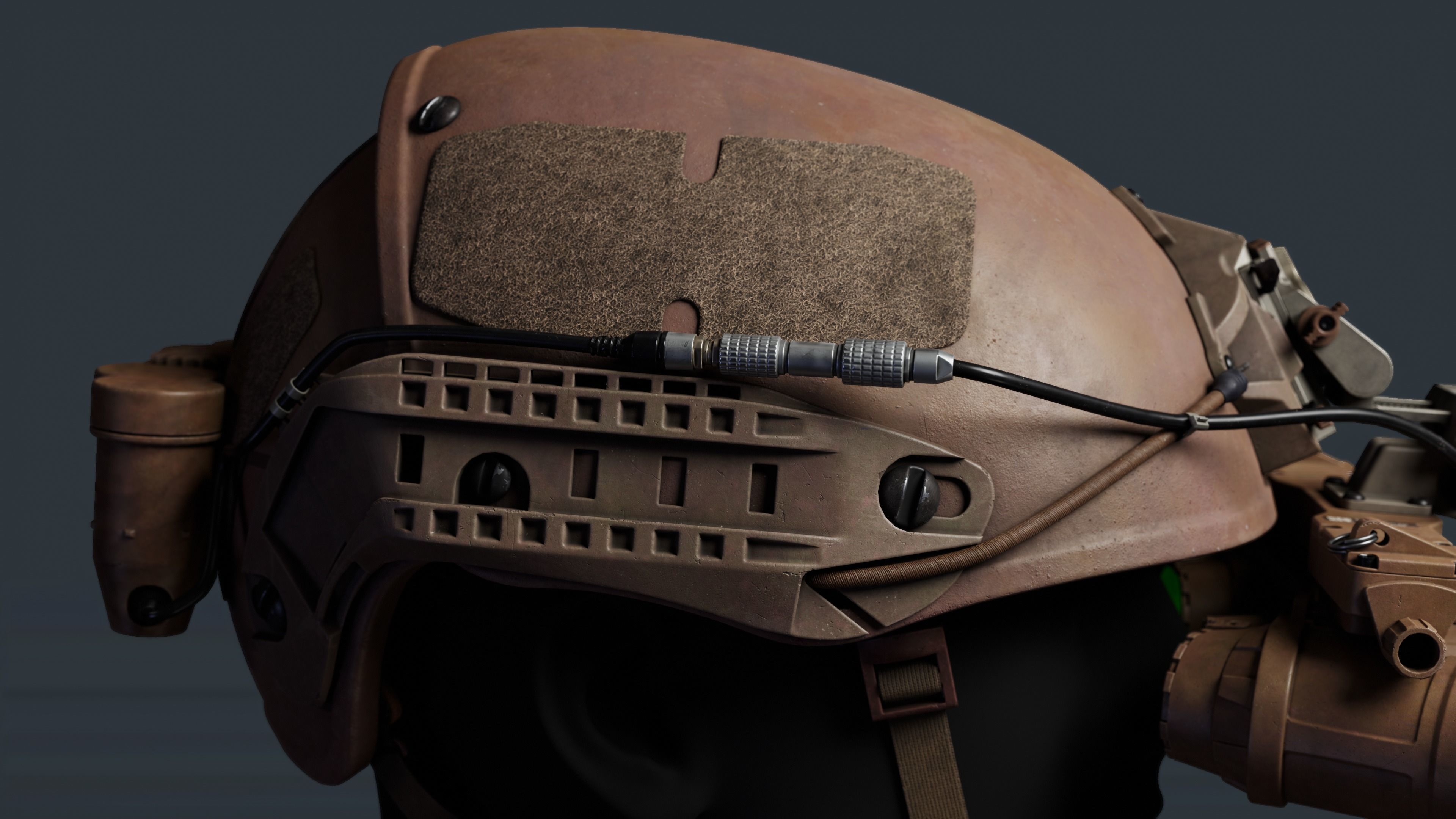 Airframe and GPNVG-18 night vision device Low-poly 3D model_3