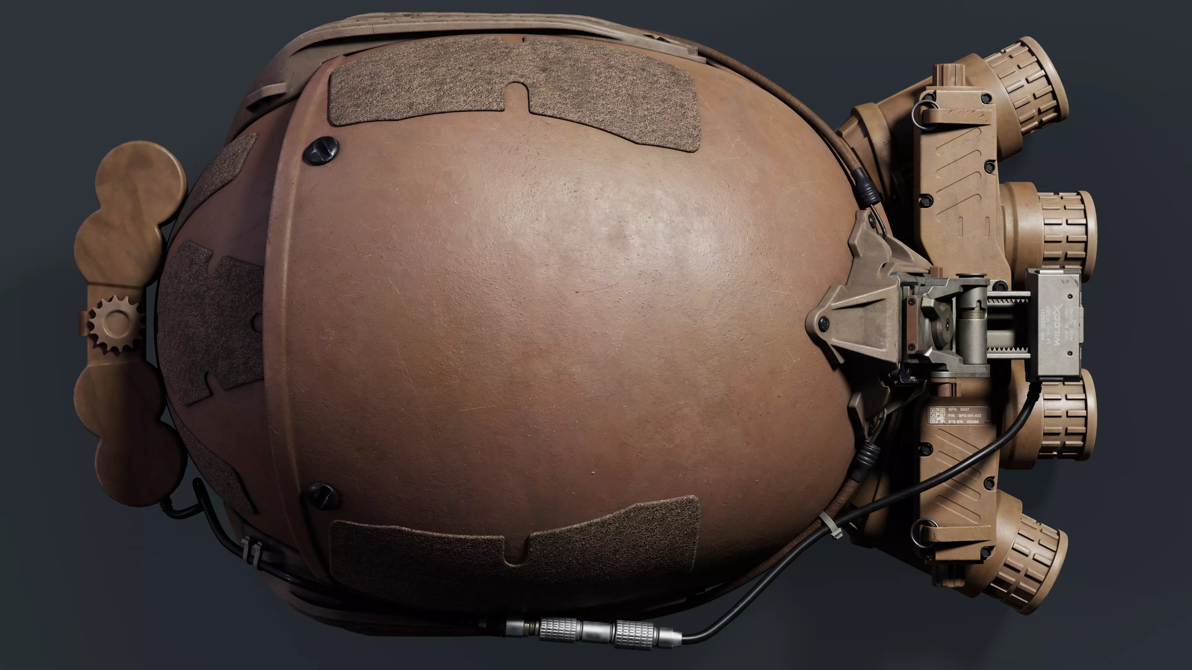 Airframe and GPNVG-18 night vision device Low-poly 3D model_0