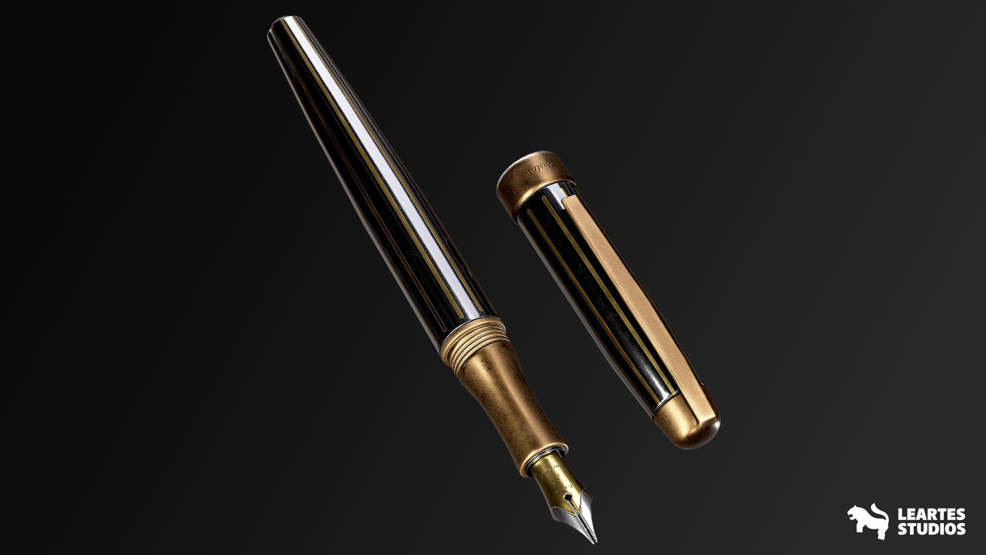 Vintage Room Environment Low-poly 3D model_13