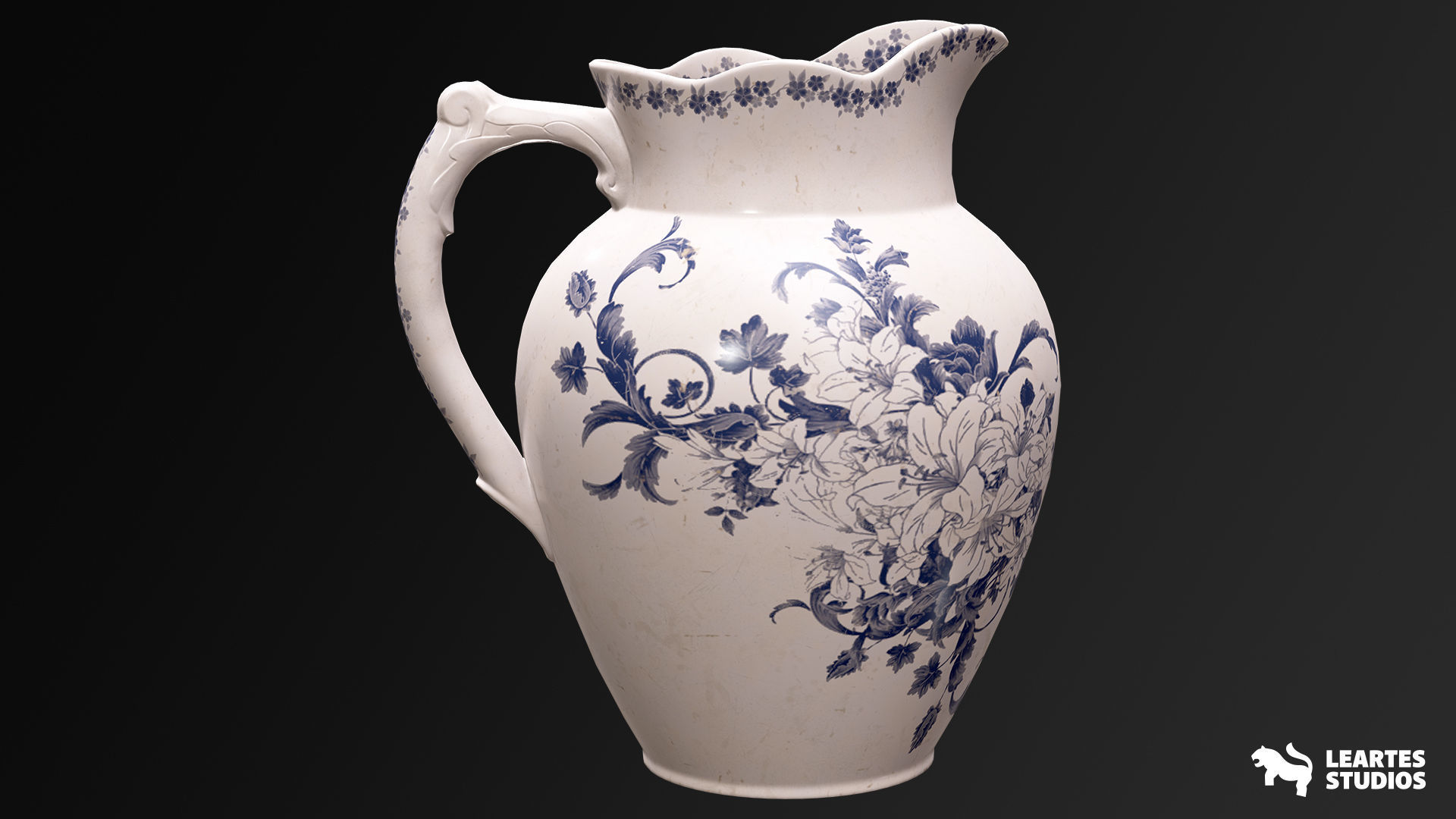 Vintage Room Environment Low-poly 3D model_7