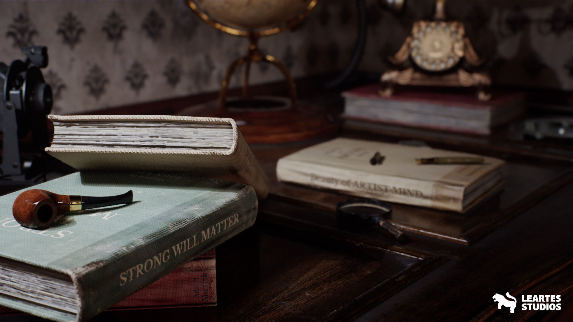 Vintage Room Environment Low-poly 3D model_18