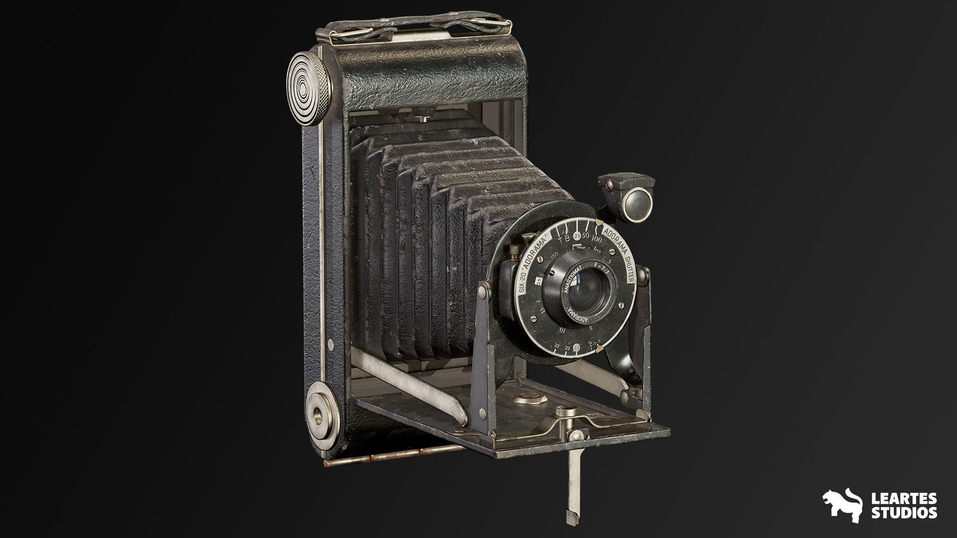 Vintage Room Environment Low-poly 3D model_12