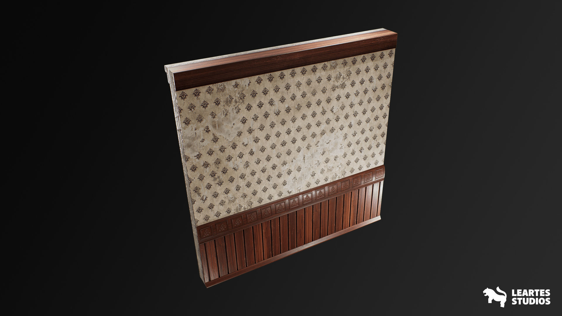 Vintage Room Environment Low-poly 3D model_3