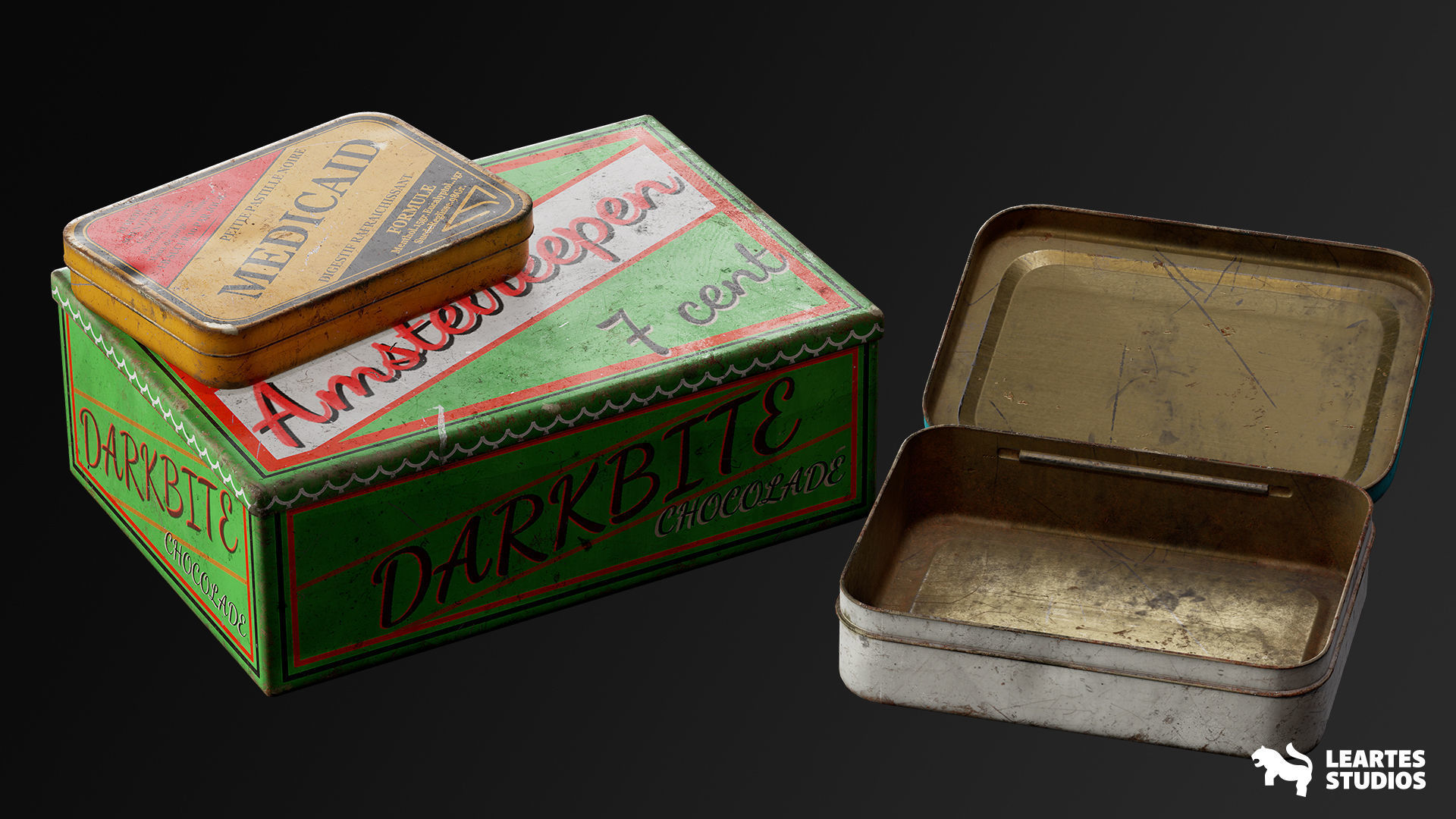 Vintage Room Environment Low-poly 3D model_9