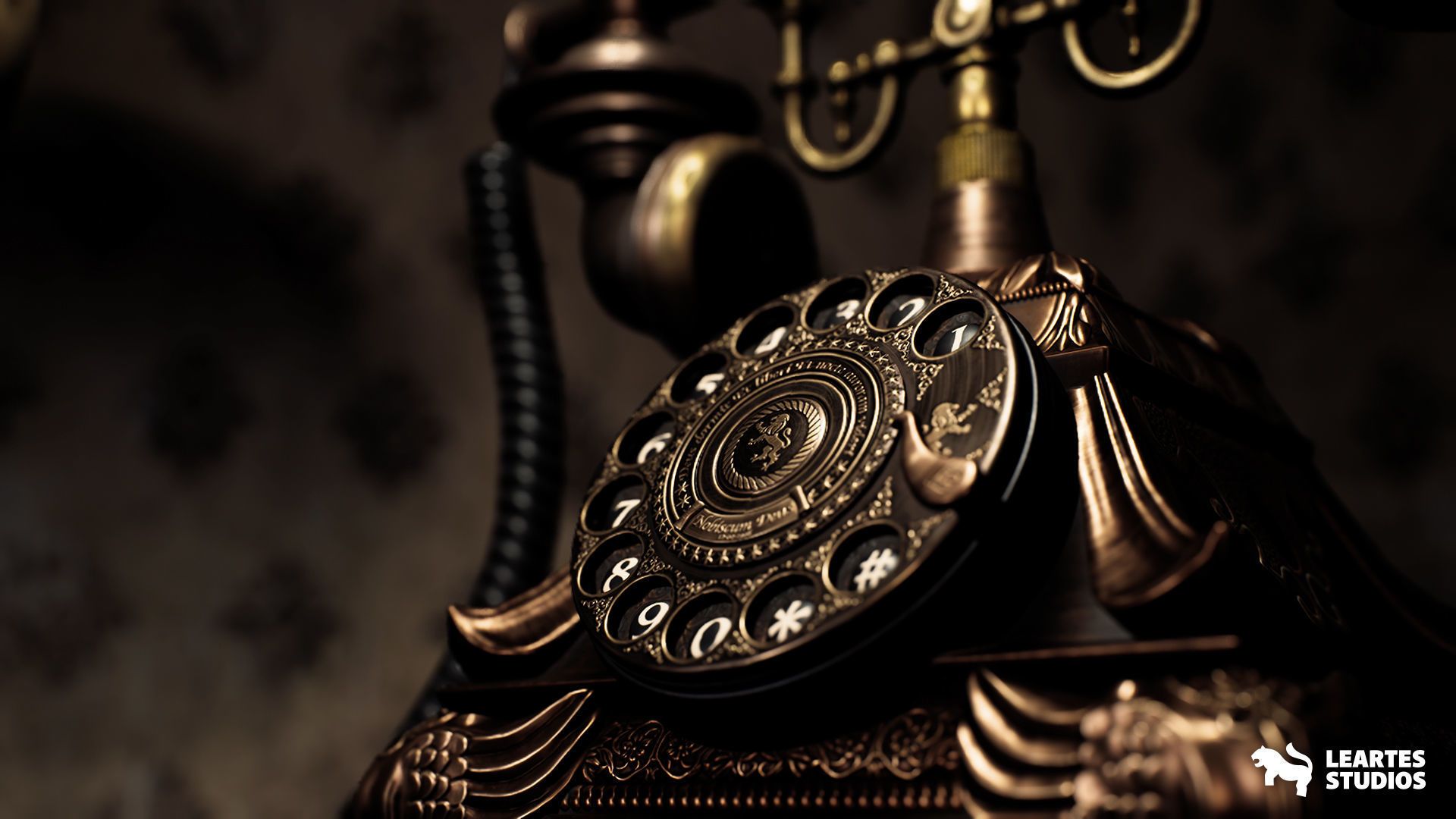 Vintage Room Environment Low-poly 3D model_17