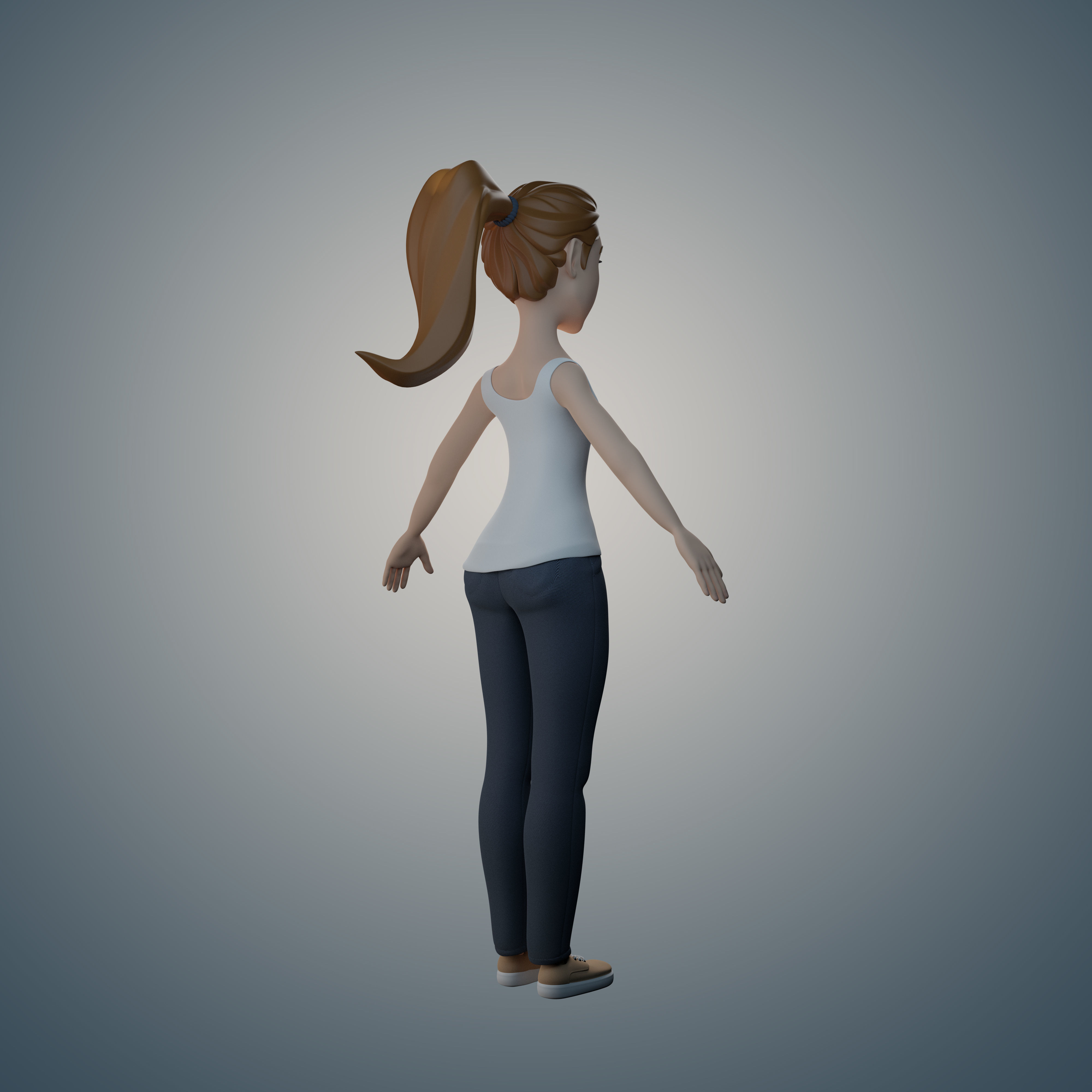 Alice - 3D Stylized Character Low-poly 3D model_11