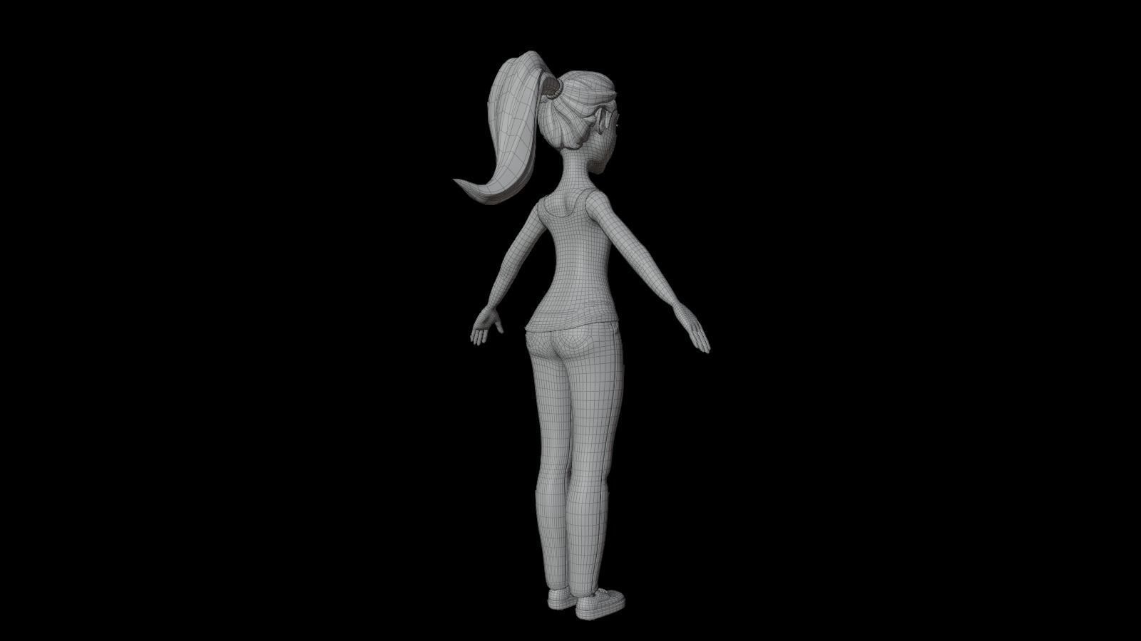Alice - 3D Stylized Character Low-poly 3D model_18