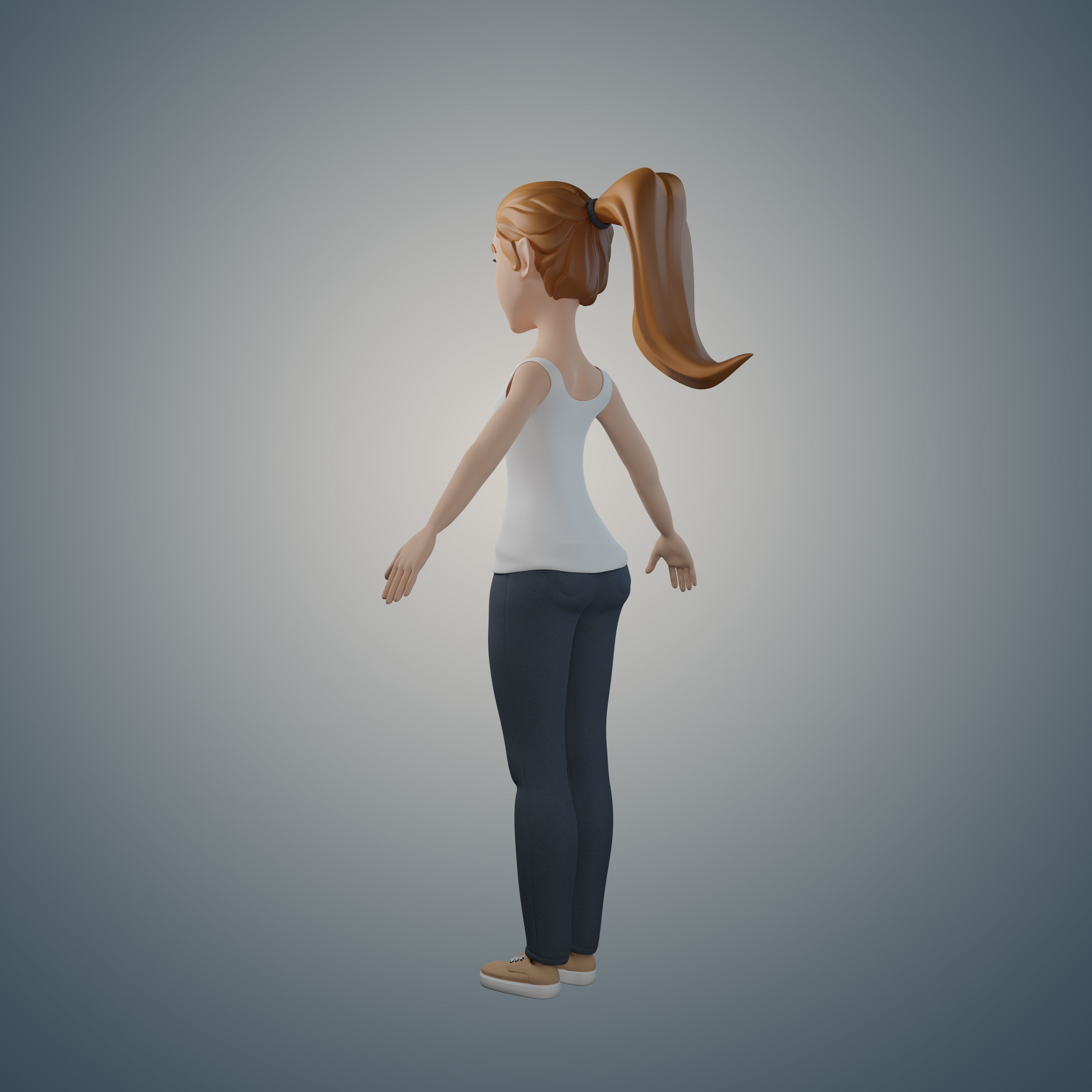 Alice - 3D Stylized Character Low-poly 3D model_13