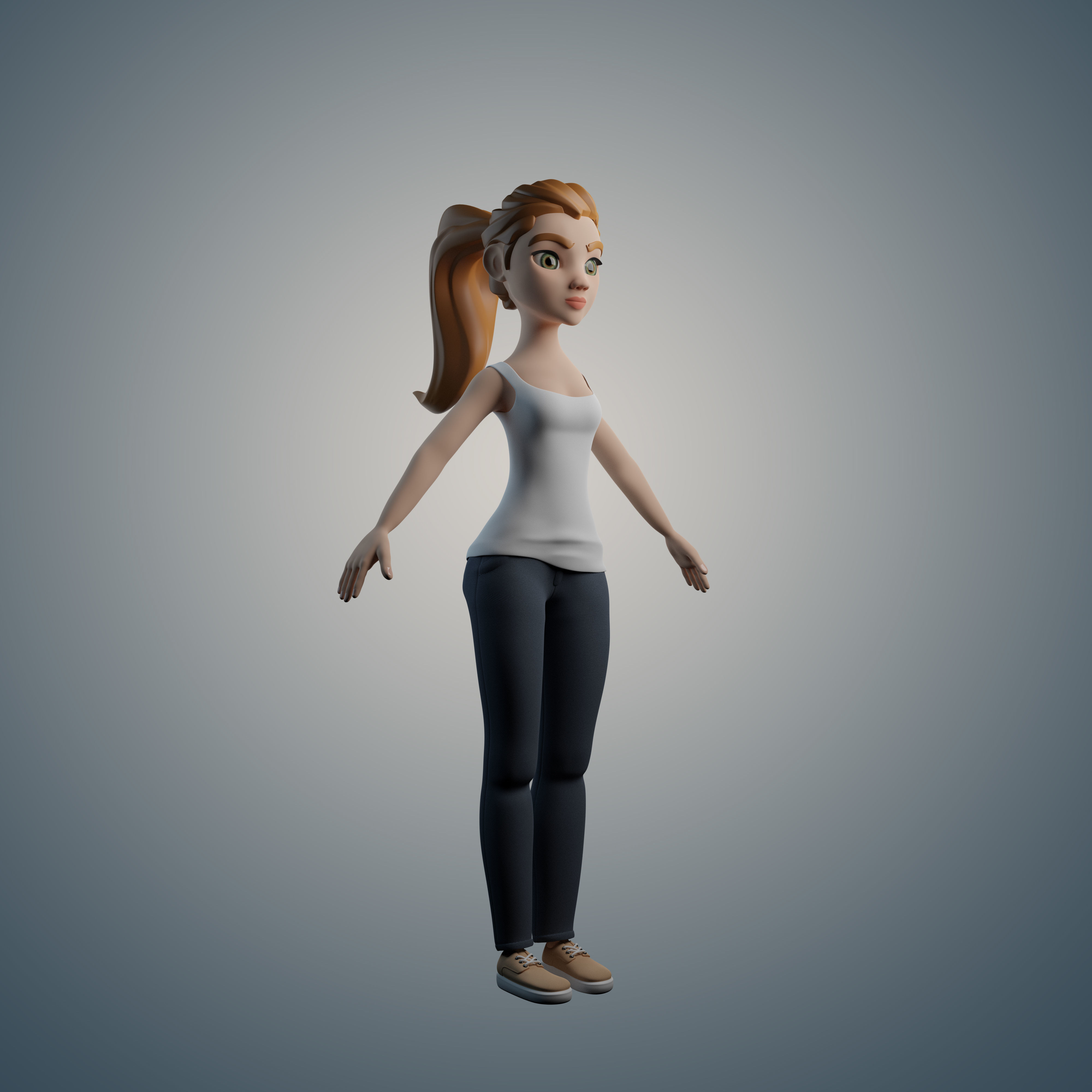 Alice - 3D Stylized Character Low-poly 3D model_9