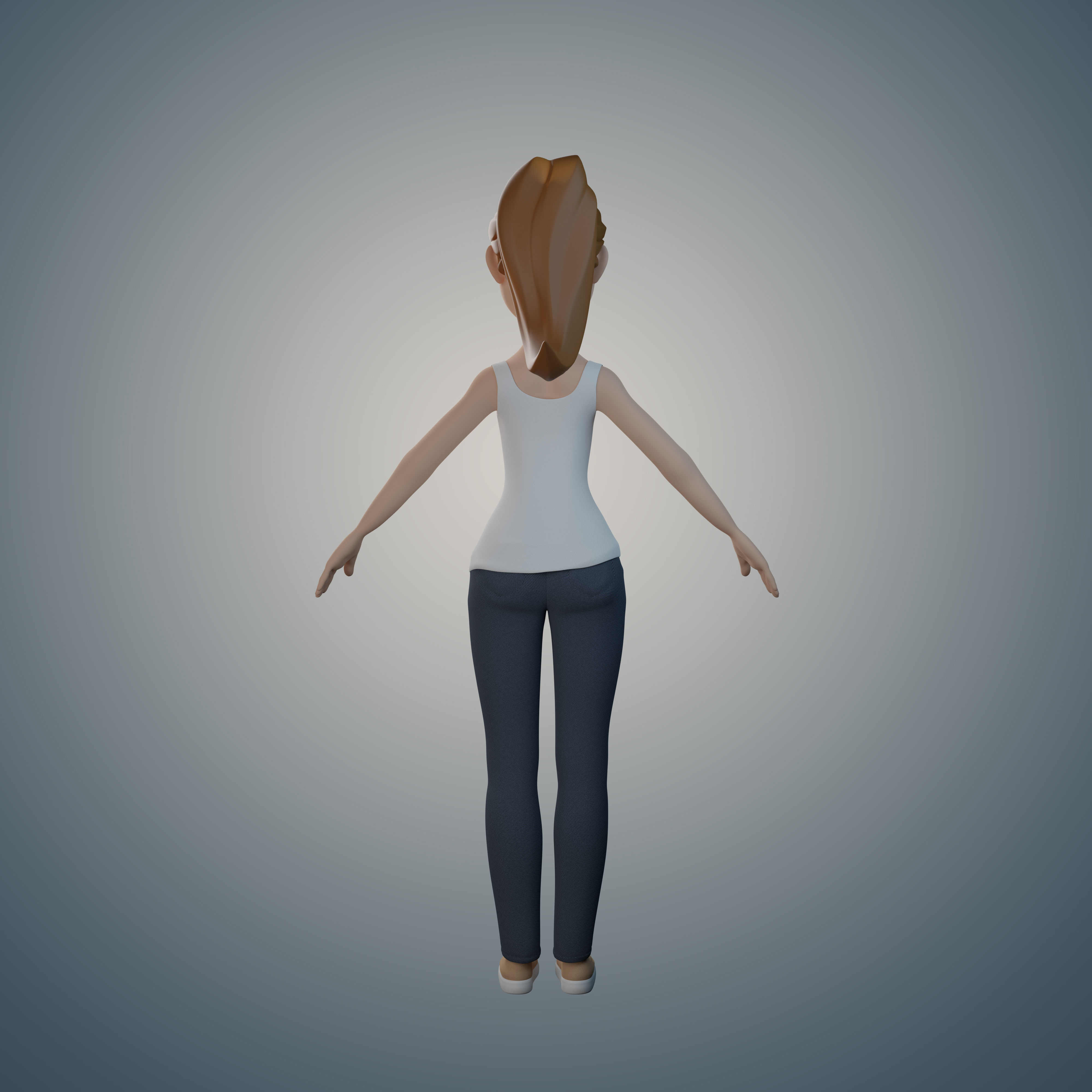 Alice - 3D Stylized Character Low-poly 3D model_12