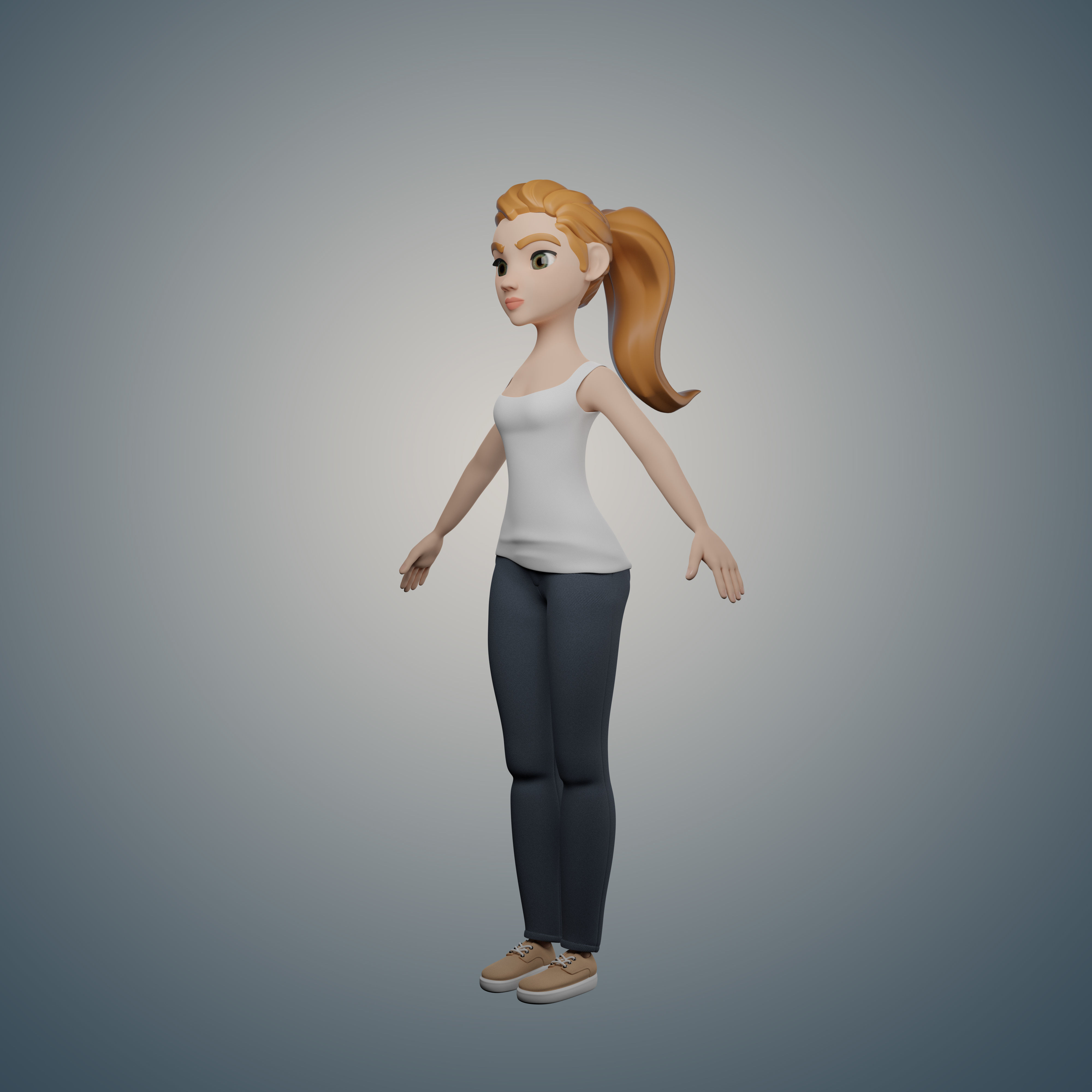 Alice - 3D Stylized Character Low-poly 3D model_15