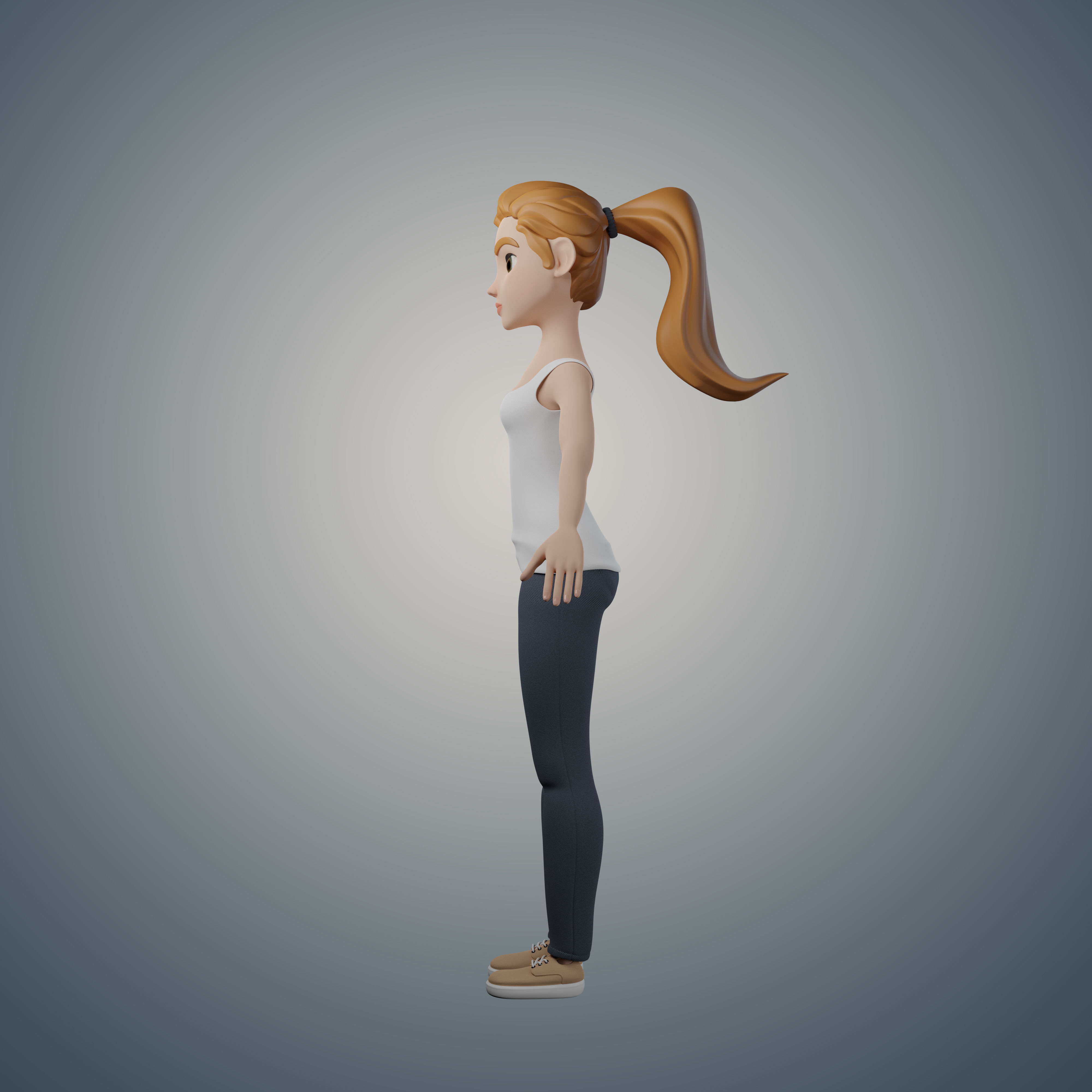 Alice - 3D Stylized Character Low-poly 3D model_14