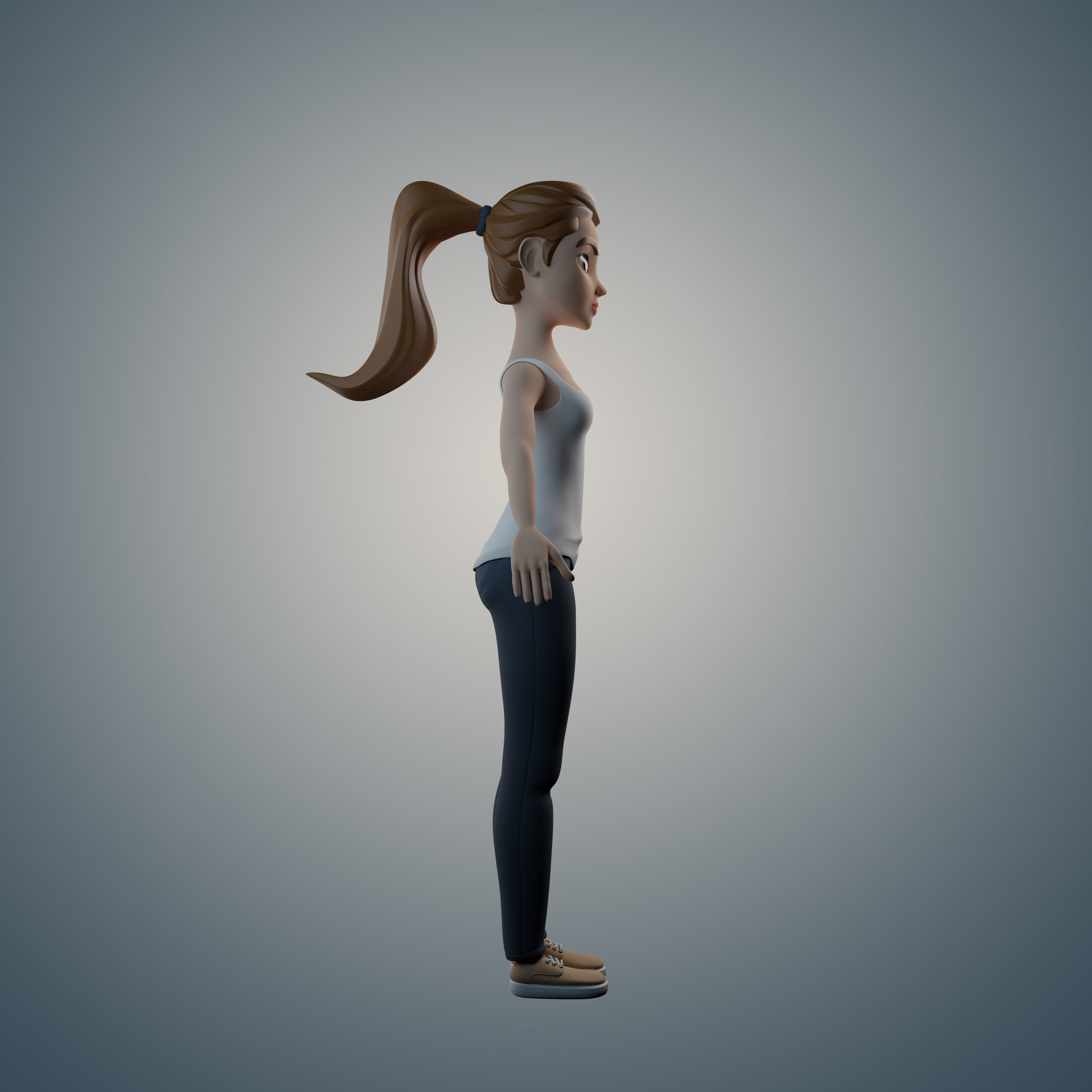 Alice - 3D Stylized Character Low-poly 3D model_10