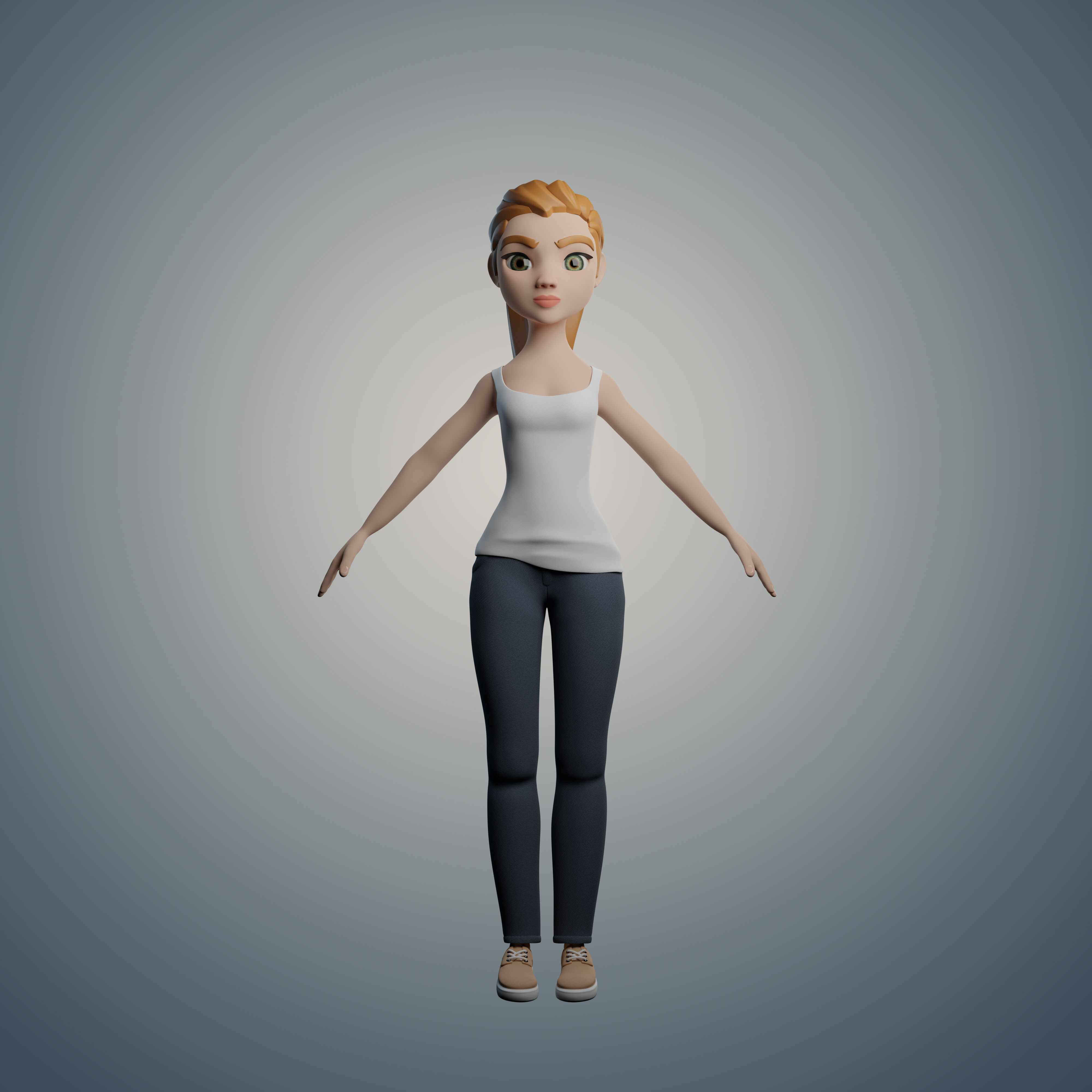 Alice - 3D Stylized Character Low-poly 3D model_8