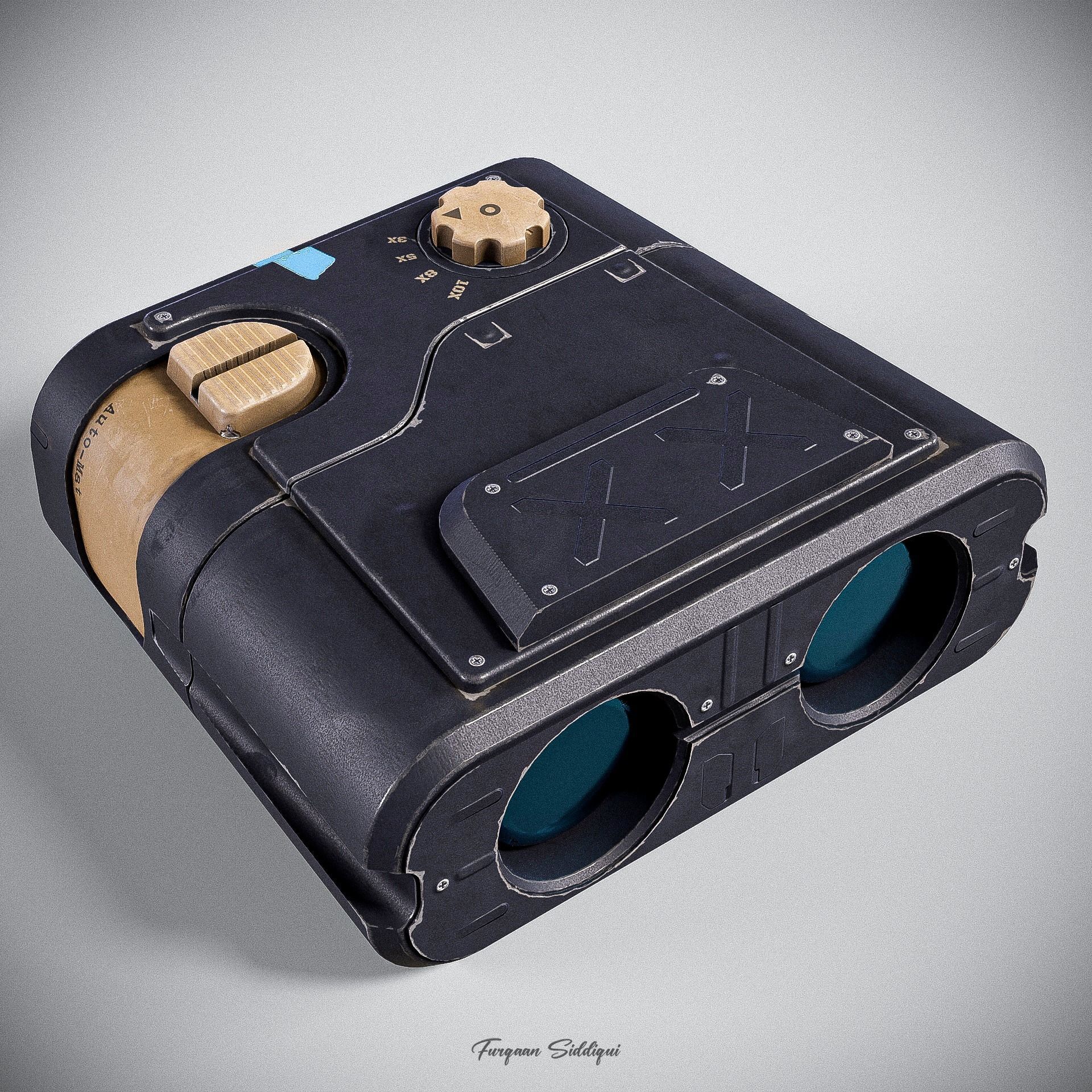Sci-fi Realistic Binocular  Low-poly 3D model_2