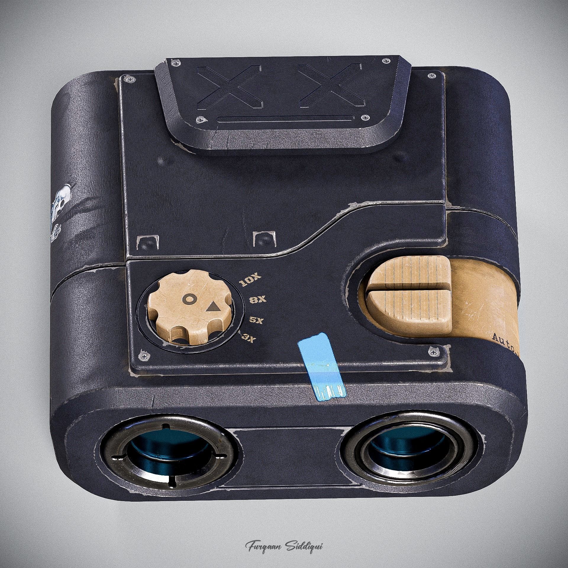 Sci-fi Realistic Binocular  Low-poly 3D model_3