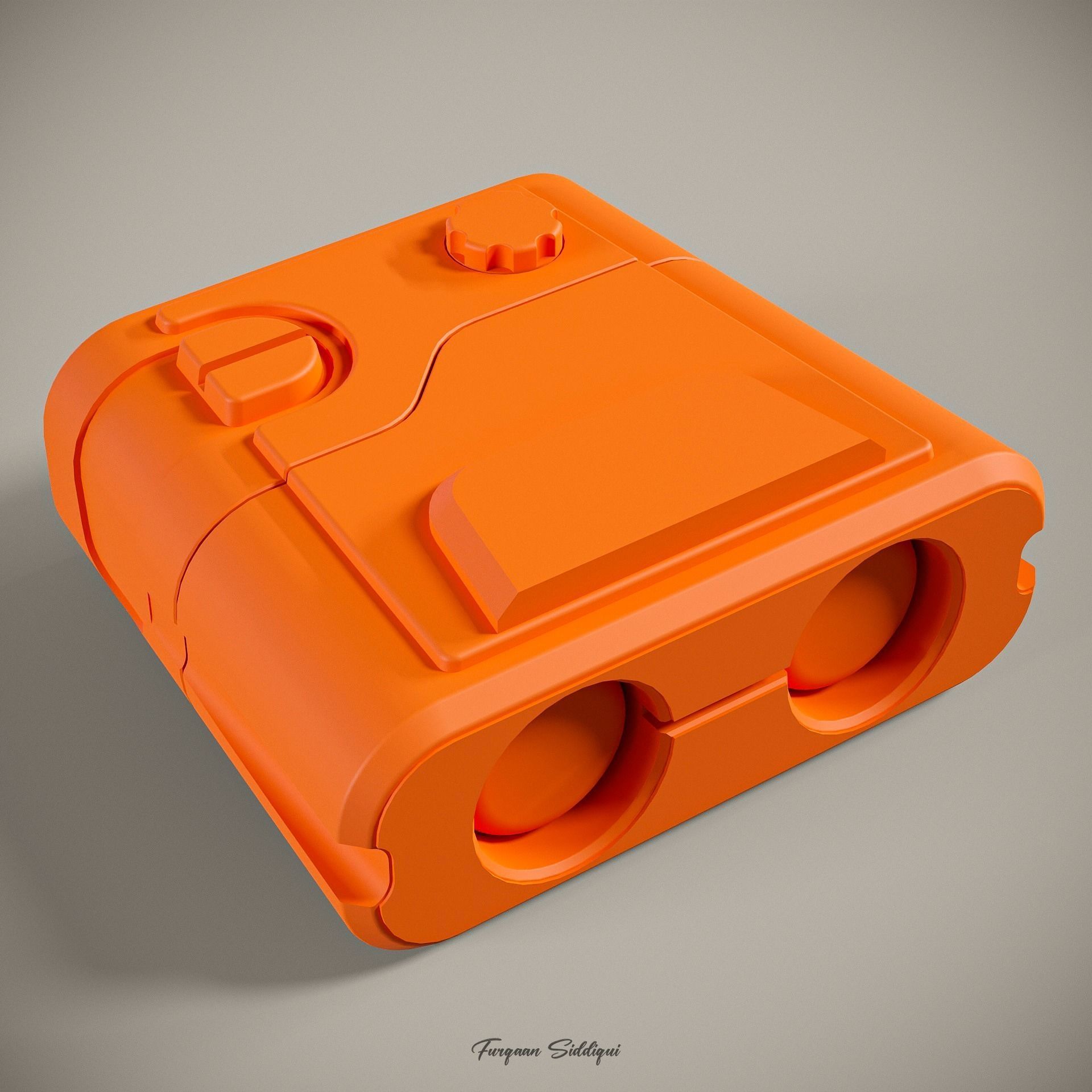 Sci-fi Realistic Binocular  Low-poly 3D model_10