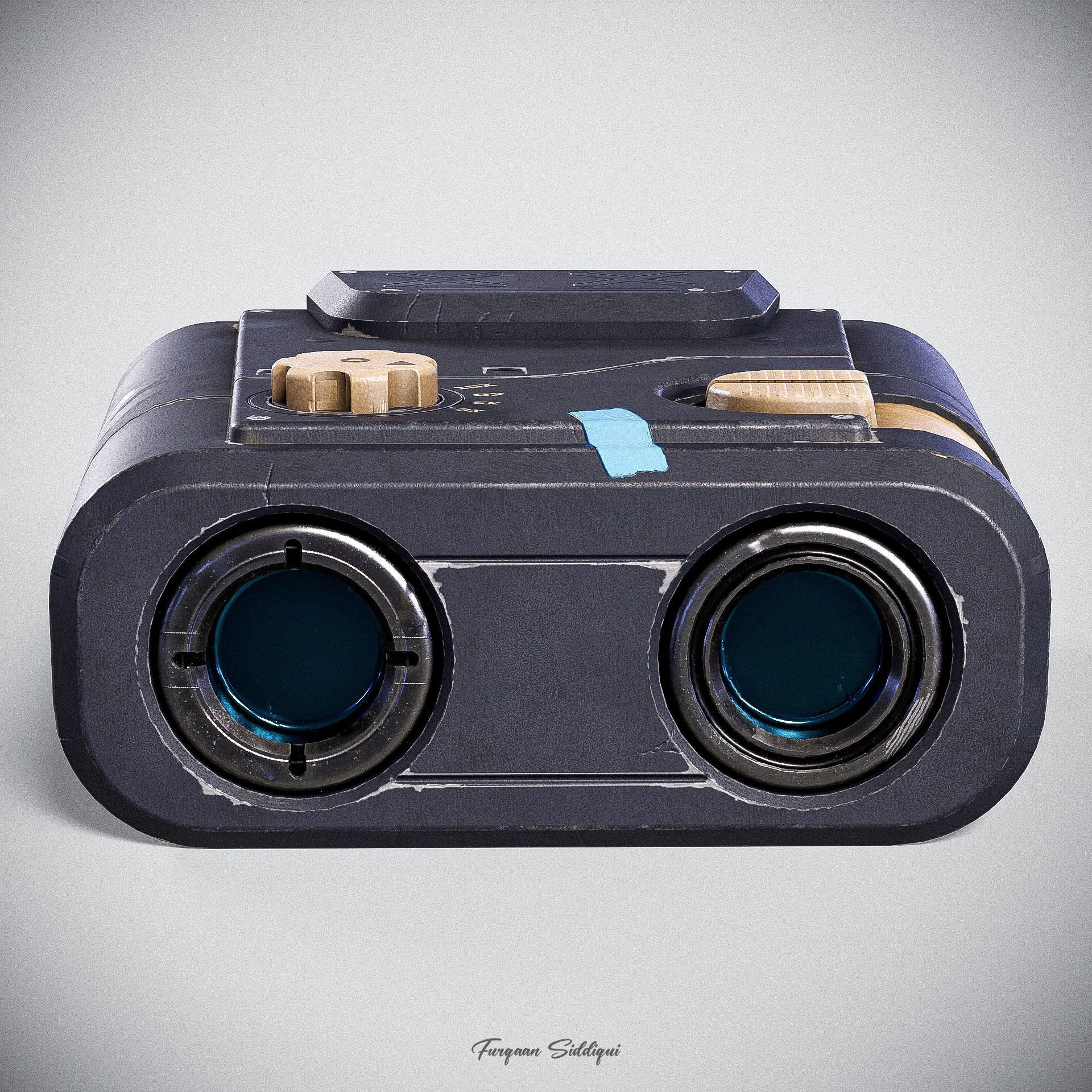 Sci-fi Realistic Binocular  Low-poly 3D model_5