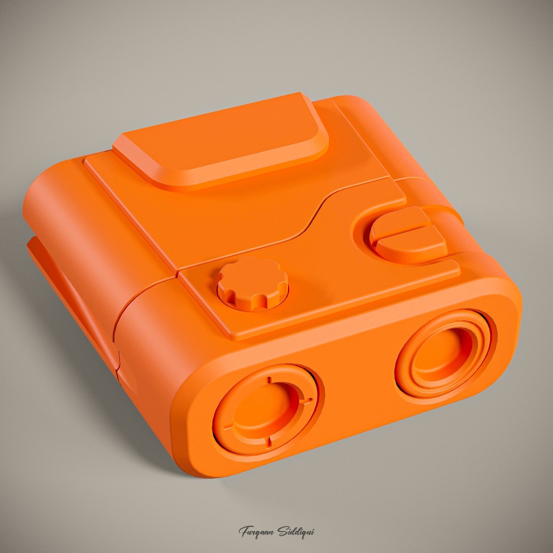 Sci-fi Realistic Binocular  Low-poly 3D model_9