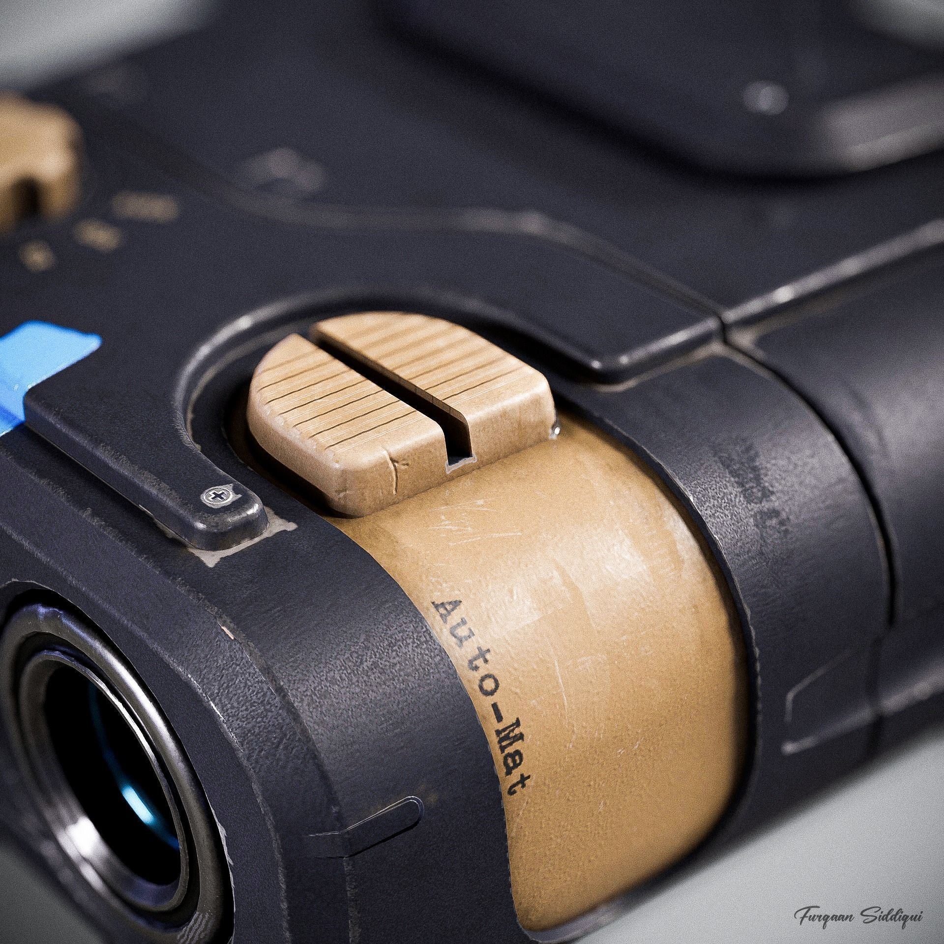 Sci-fi Realistic Binocular  Low-poly 3D model_7