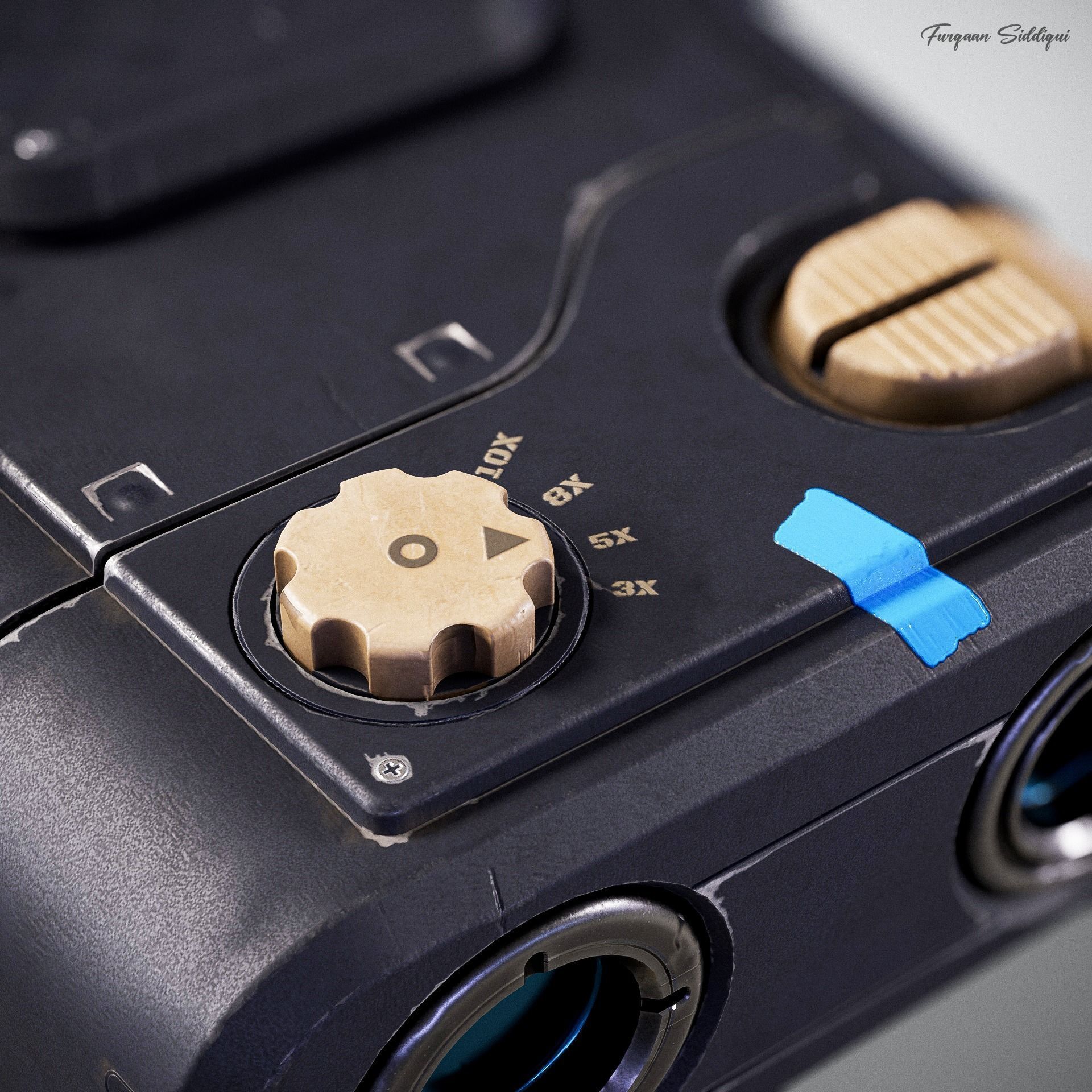 Sci-fi Realistic Binocular  Low-poly 3D model_6