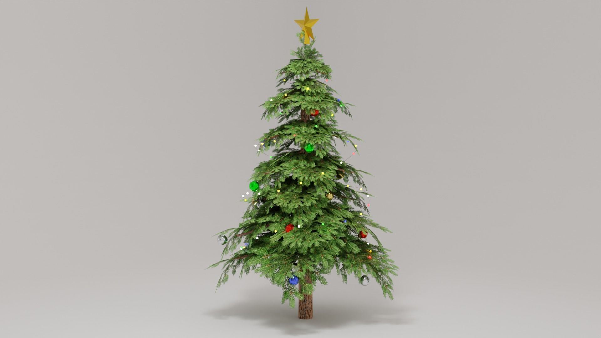 Low poly Christmas Tree - Game Ready  Low-poly 3D model_2