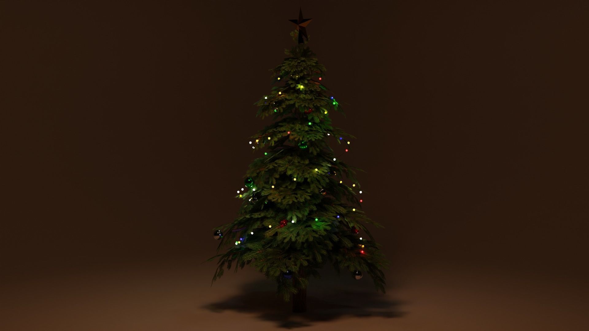 Low poly Christmas Tree - Game Ready  Low-poly 3D model_5