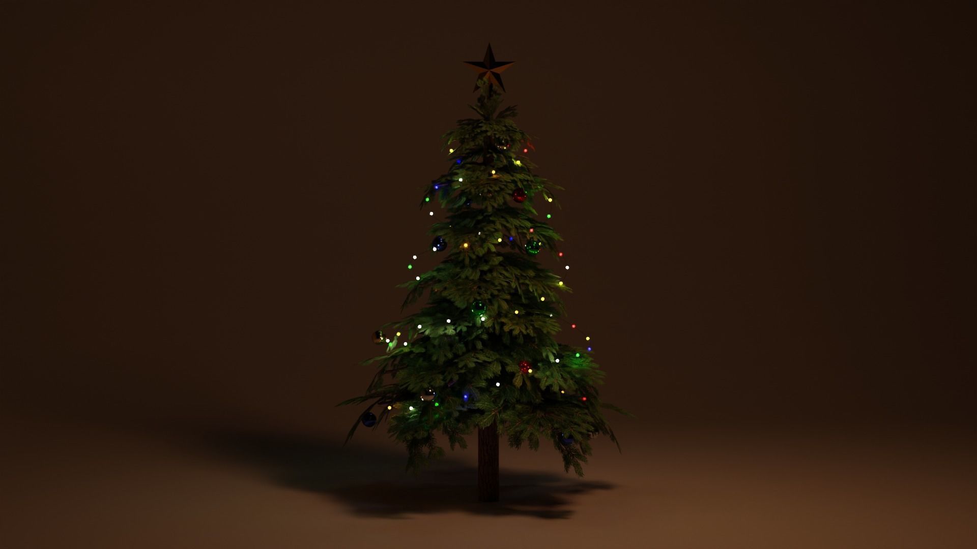 Low poly Christmas Tree - Game Ready  Low-poly 3D model_3