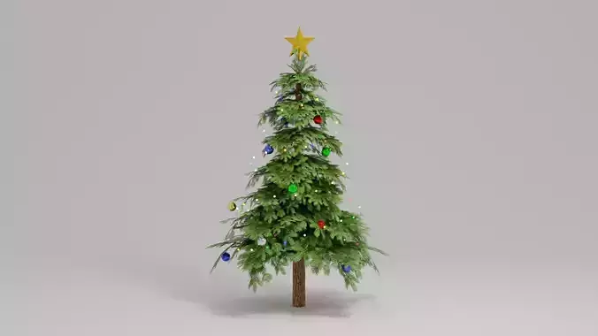 Low poly Christmas Tree - Game Ready  Low-poly 3D model