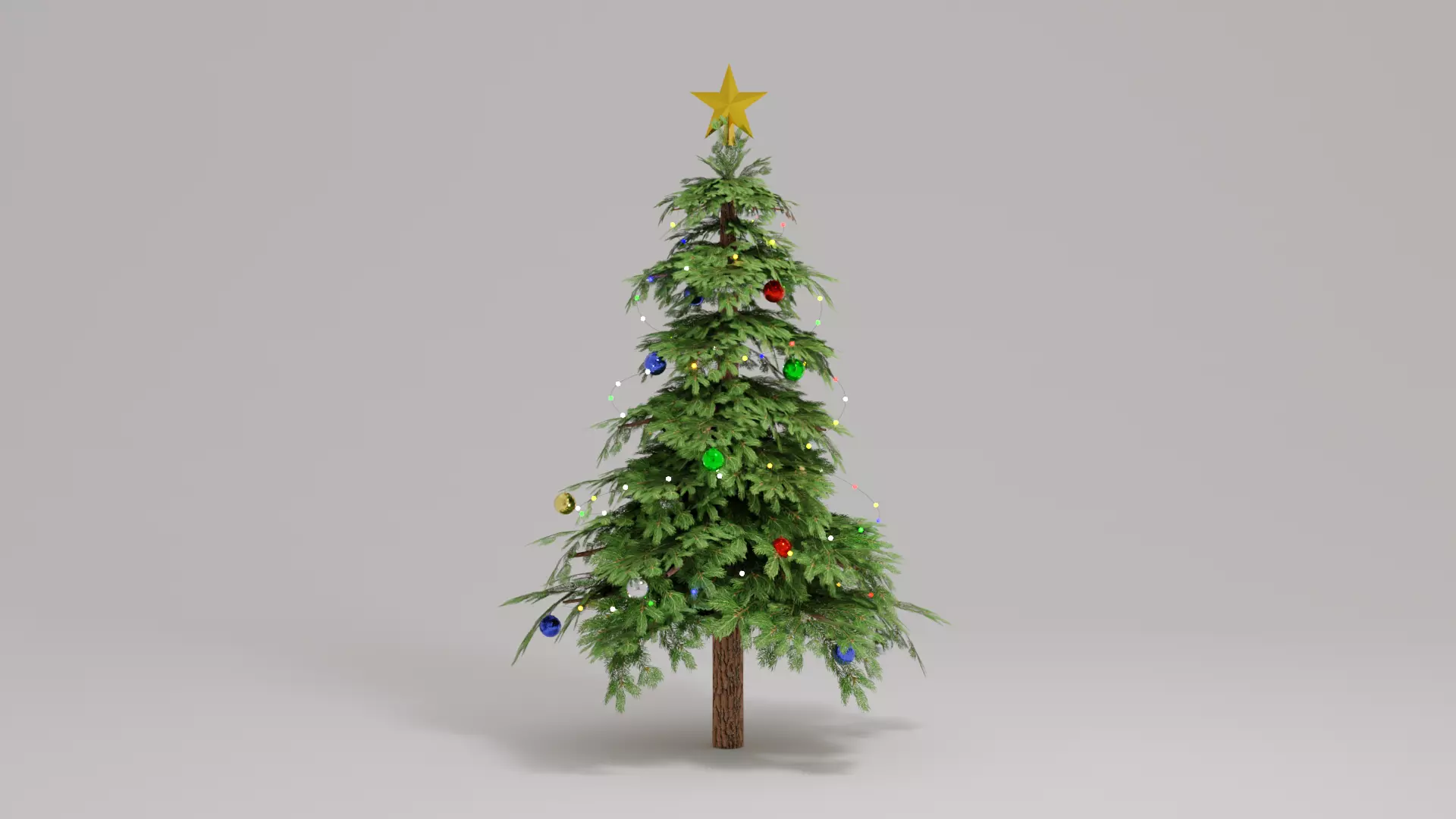 Low poly Christmas Tree - Game Ready  Low-poly 3D model_0