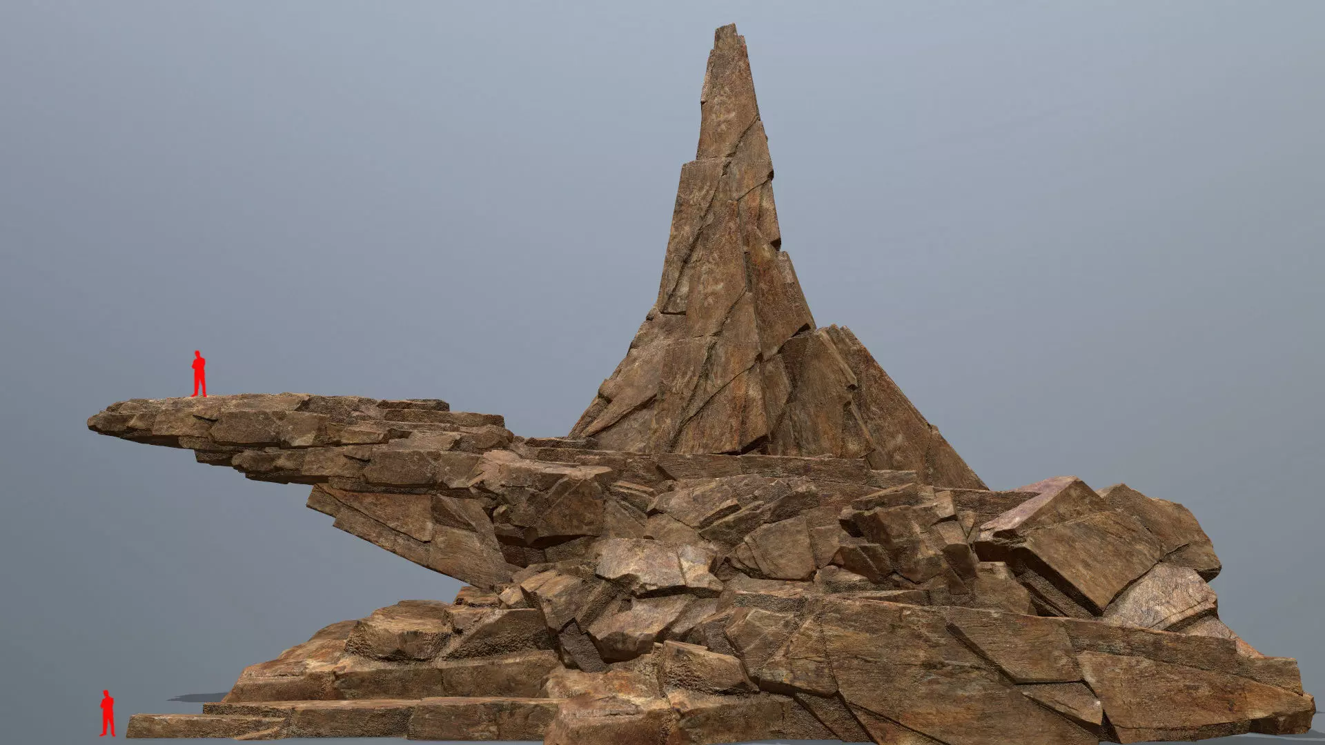 desert rocks Low-poly 3D model_0