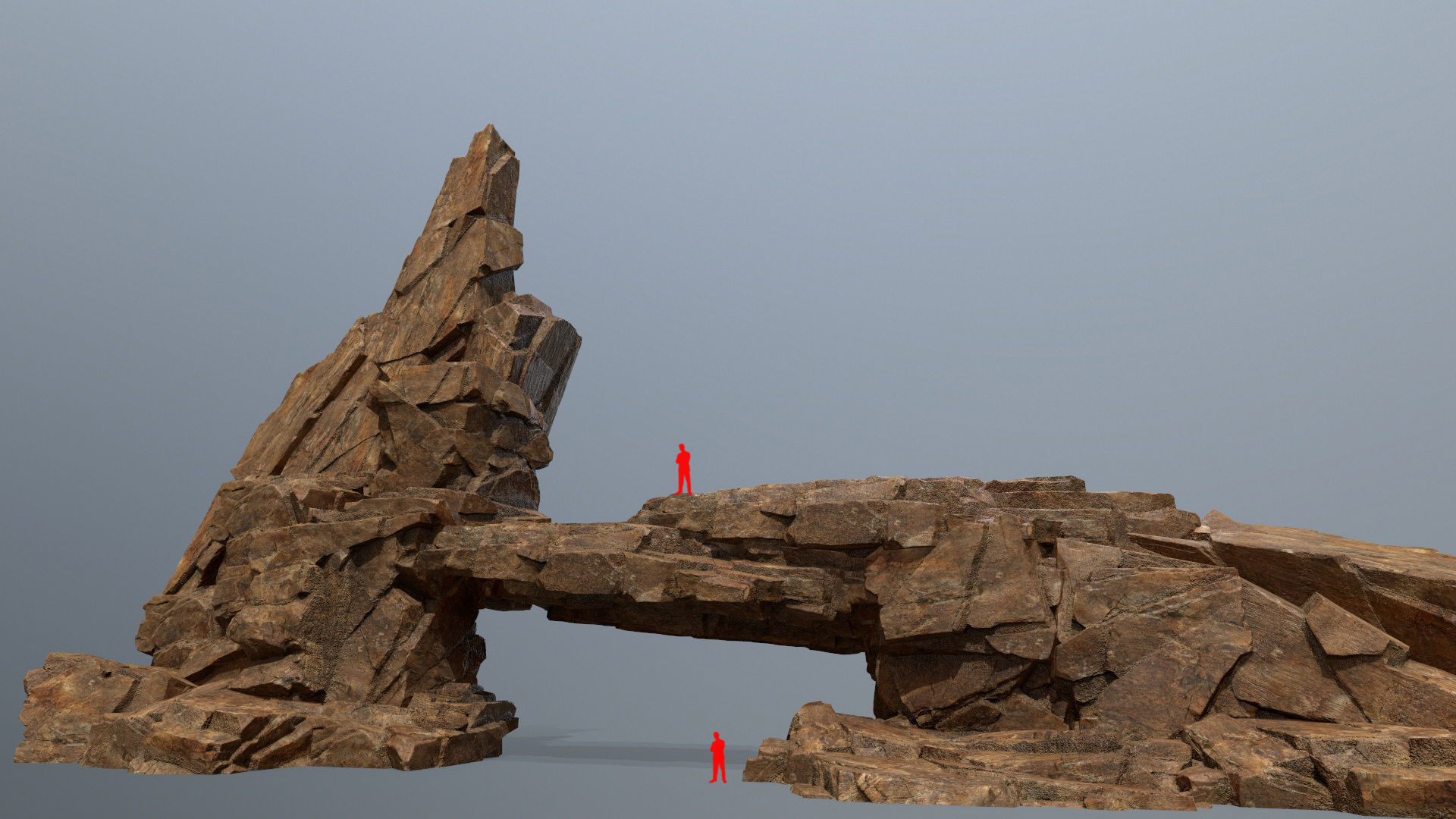 desert rocks Low-poly 3D model_1