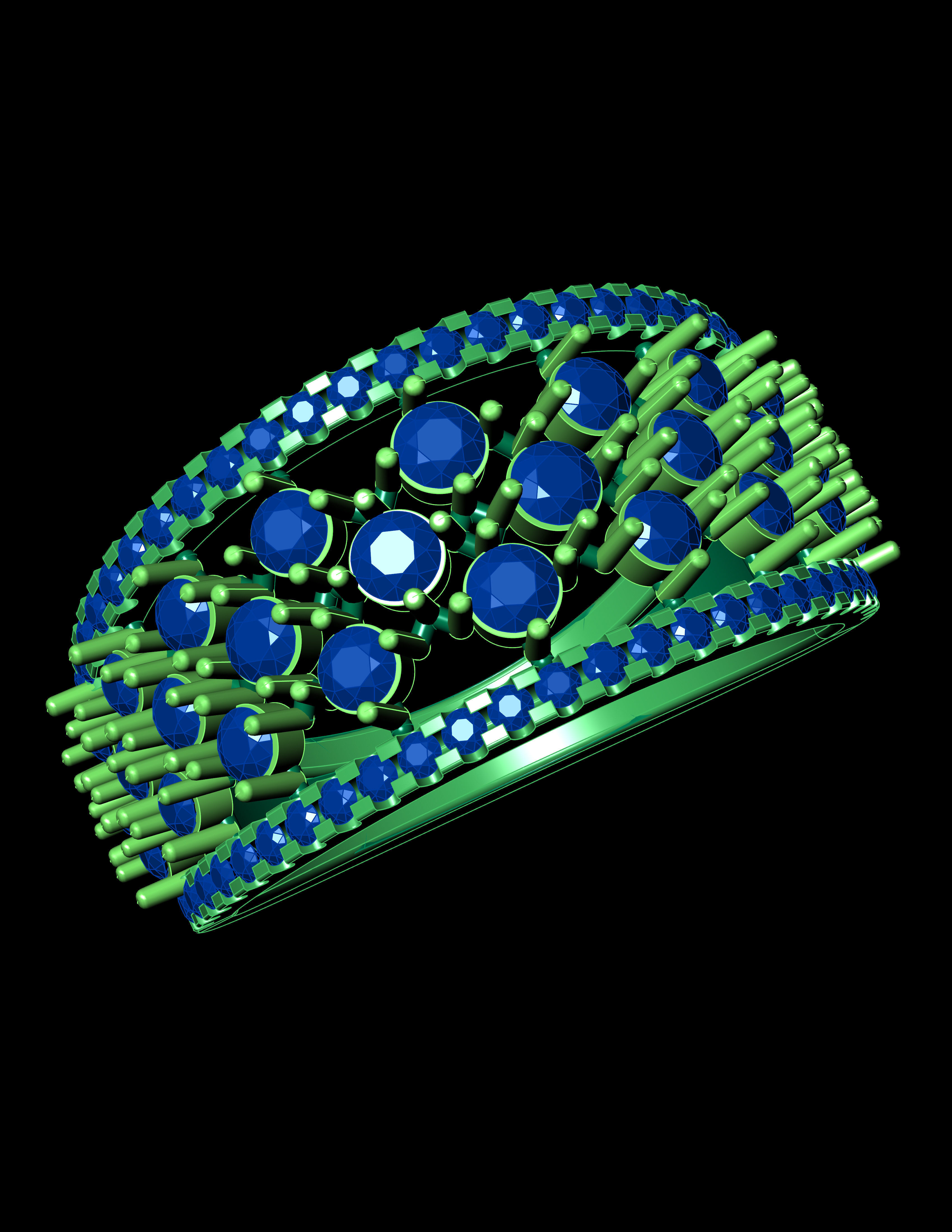 Pure Daimond And Decent Design Ring 3D printable Model  3D print model_5