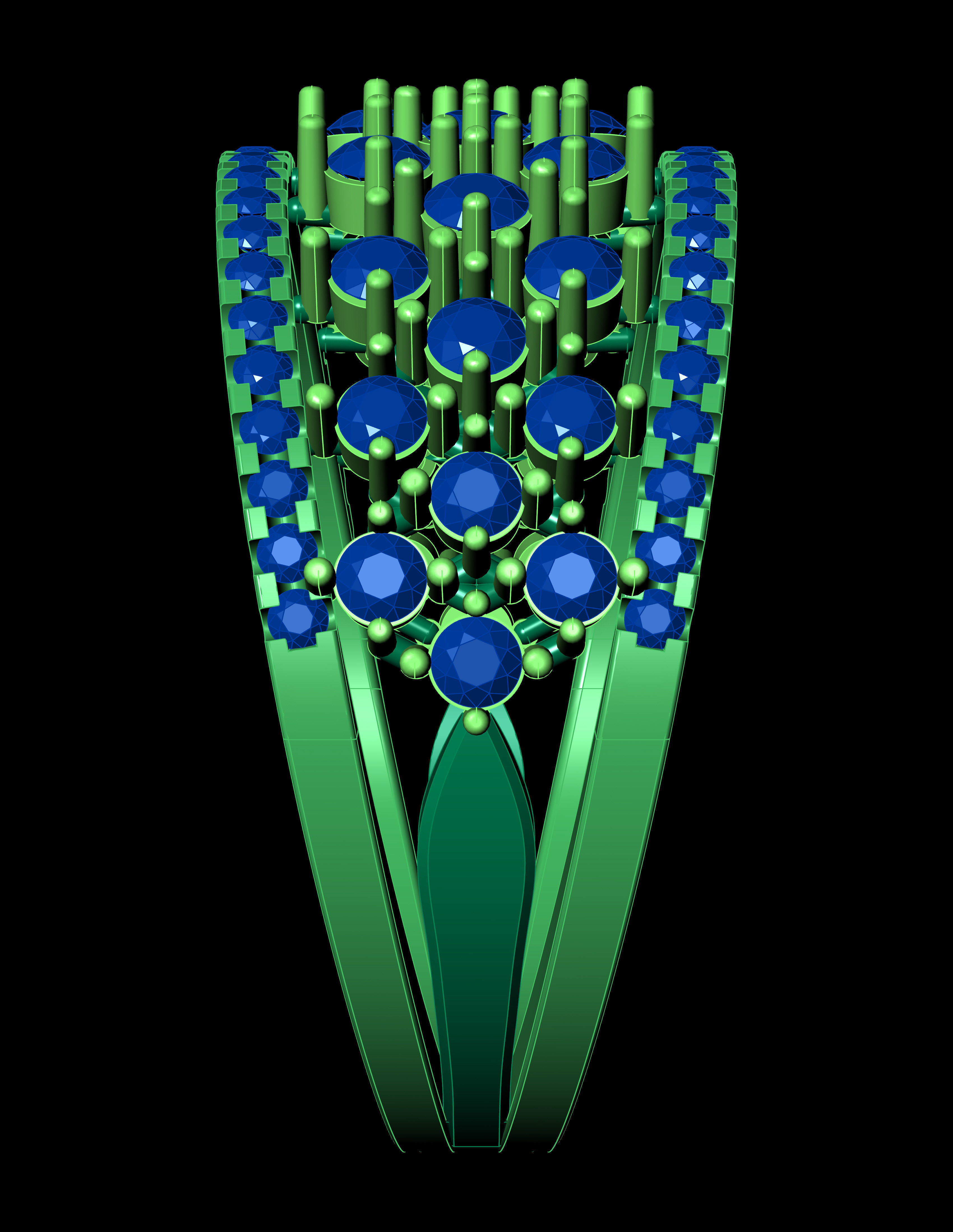 Pure Daimond And Decent Design Ring 3D printable Model  3D print model_8