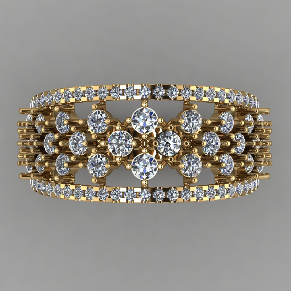 Pure Daimond And Decent Design Ring 3D printable Model  3D print model_1