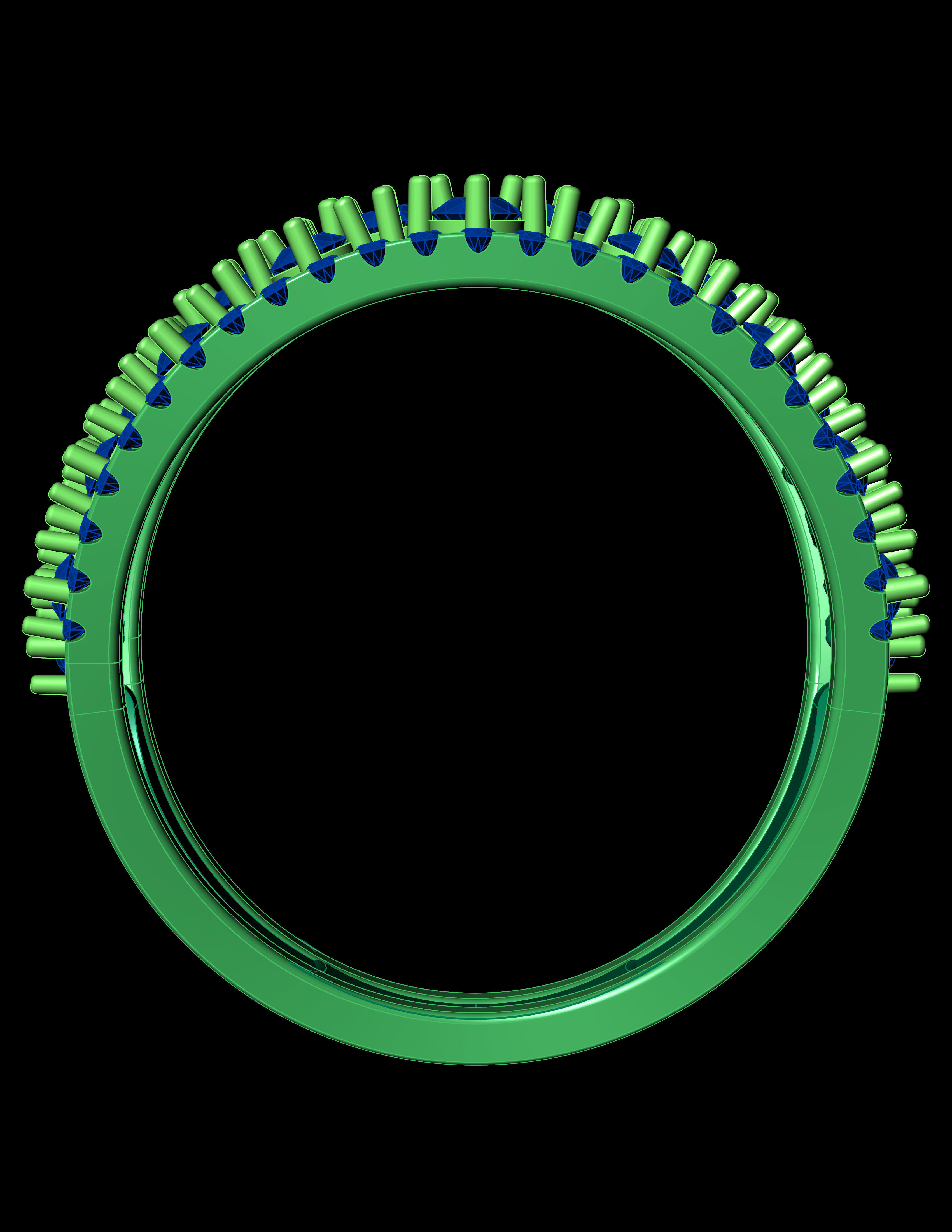 Pure Daimond And Decent Design Ring 3D printable Model  3D print model_7